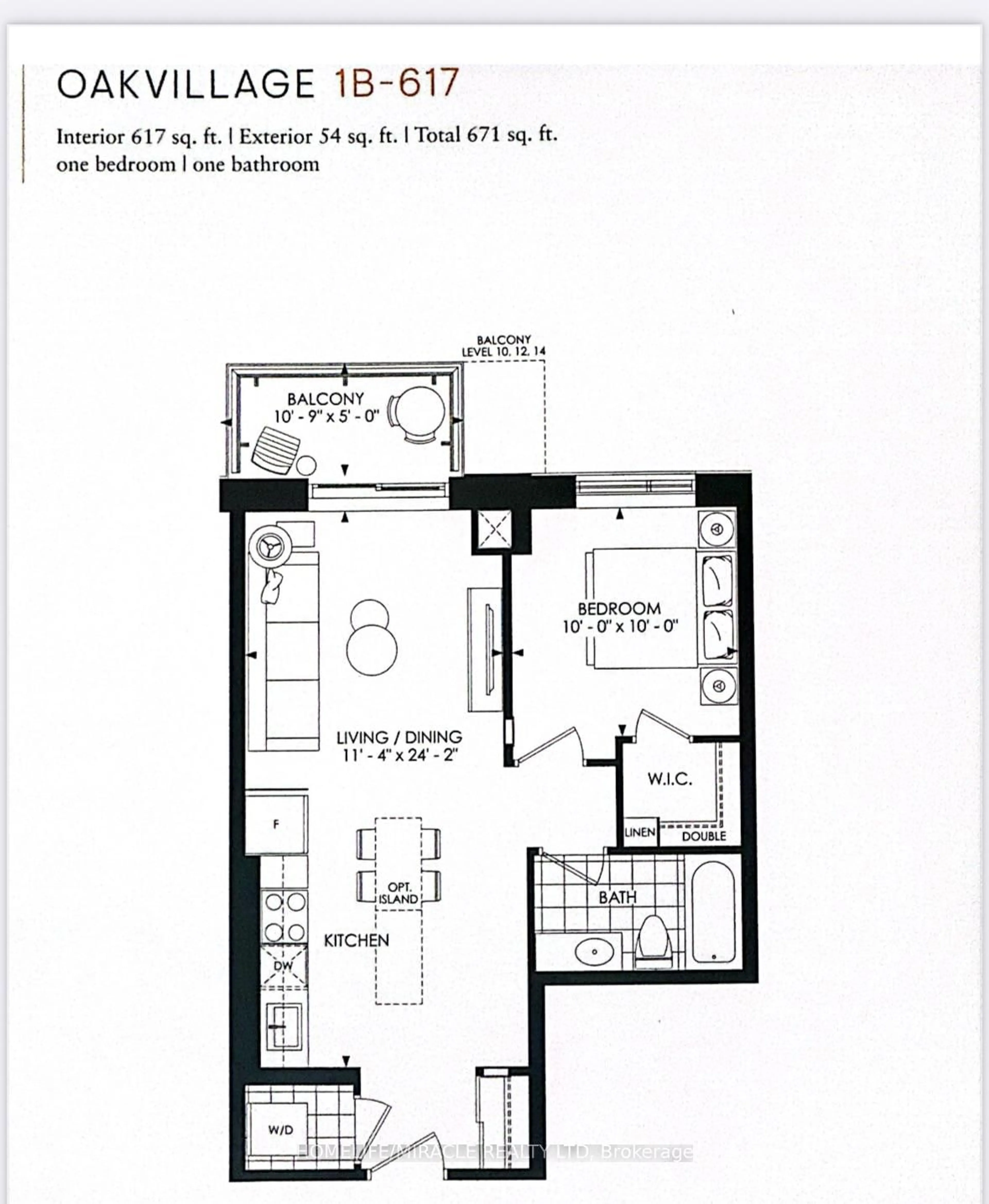 Floor plan for 345 Wheat Boom Dr #910, Oakville Ontario L6H 7K4