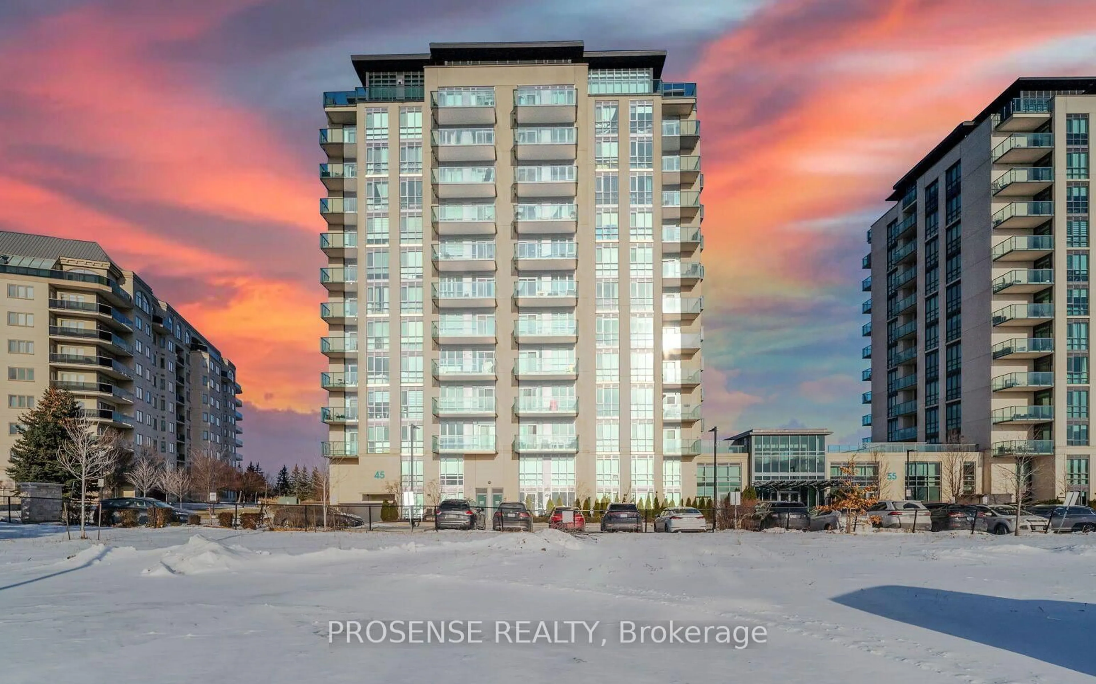 A pic from outside/outdoor area/front of a property/back of a property/a pic from drone, building for 45 Yorkland Blvd #904, Brampton Ontario L6P 4B4