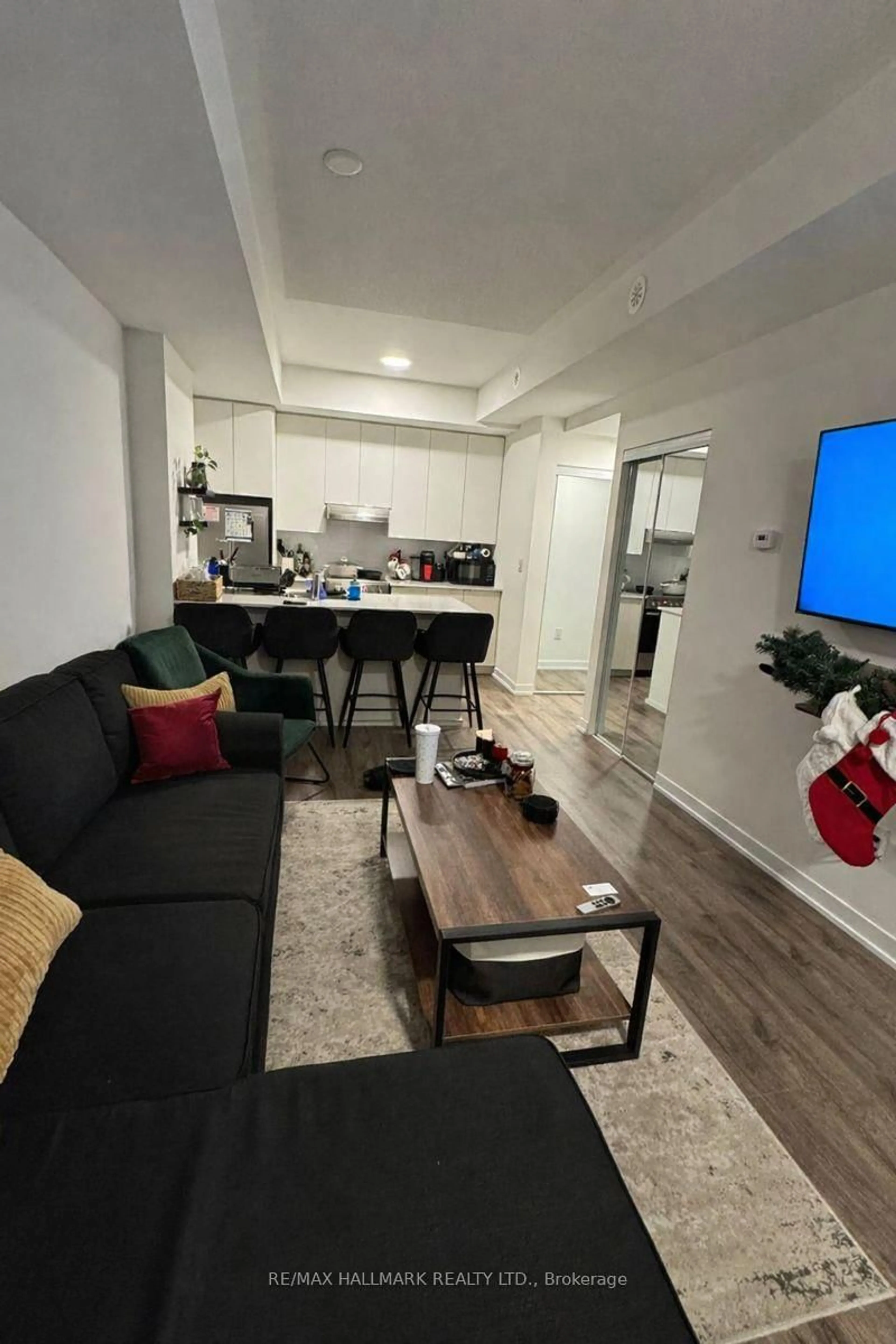 Living room with furniture, unknown for 140 Canon Jackson Dr #111, Toronto Ontario M6M 0B9