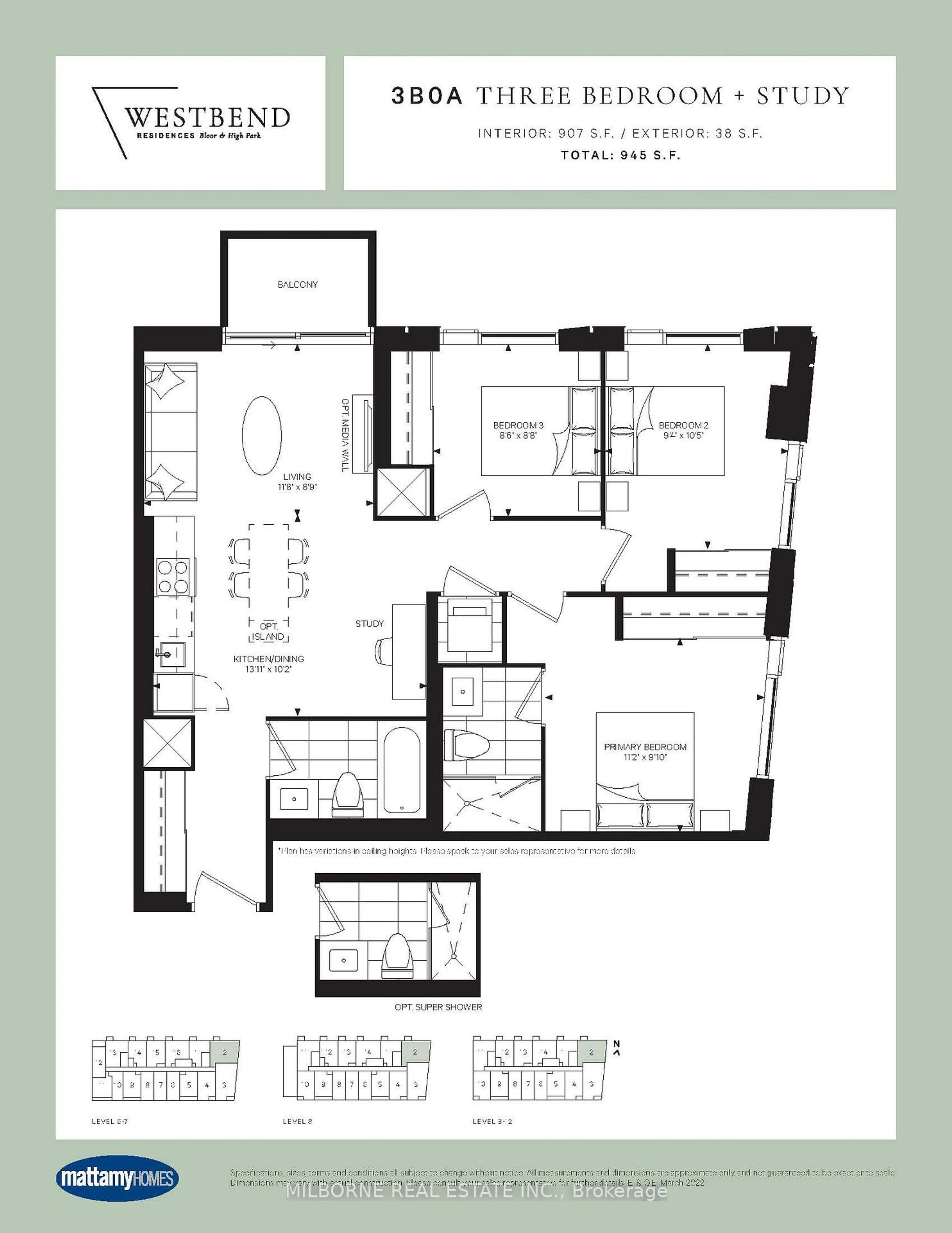 Floor plan for 1660 Bloor St #702, Toronto Ontario M6P 1A8