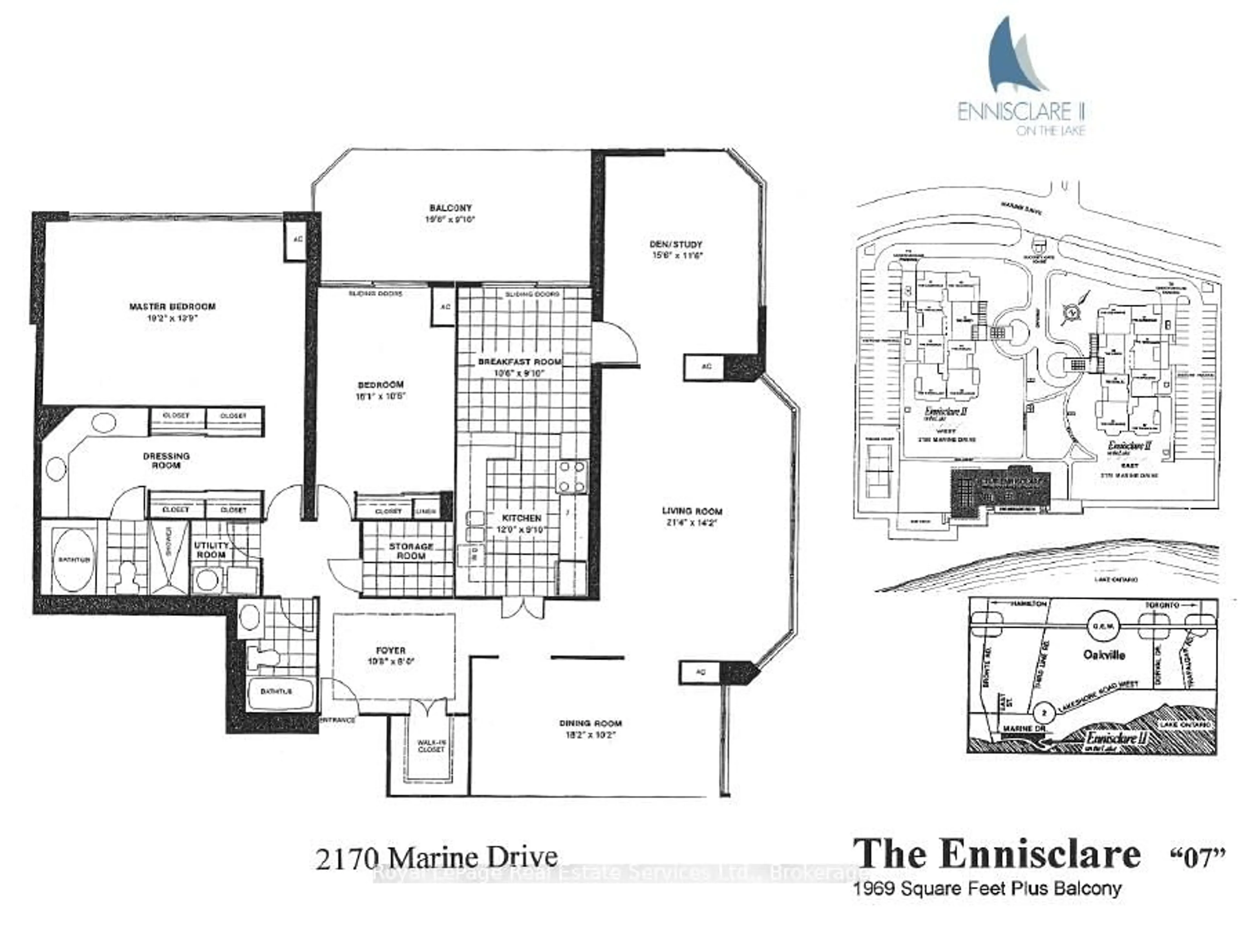 Floor plan for 2170 Marine Dr #607, Oakville Ontario L6L 5V1