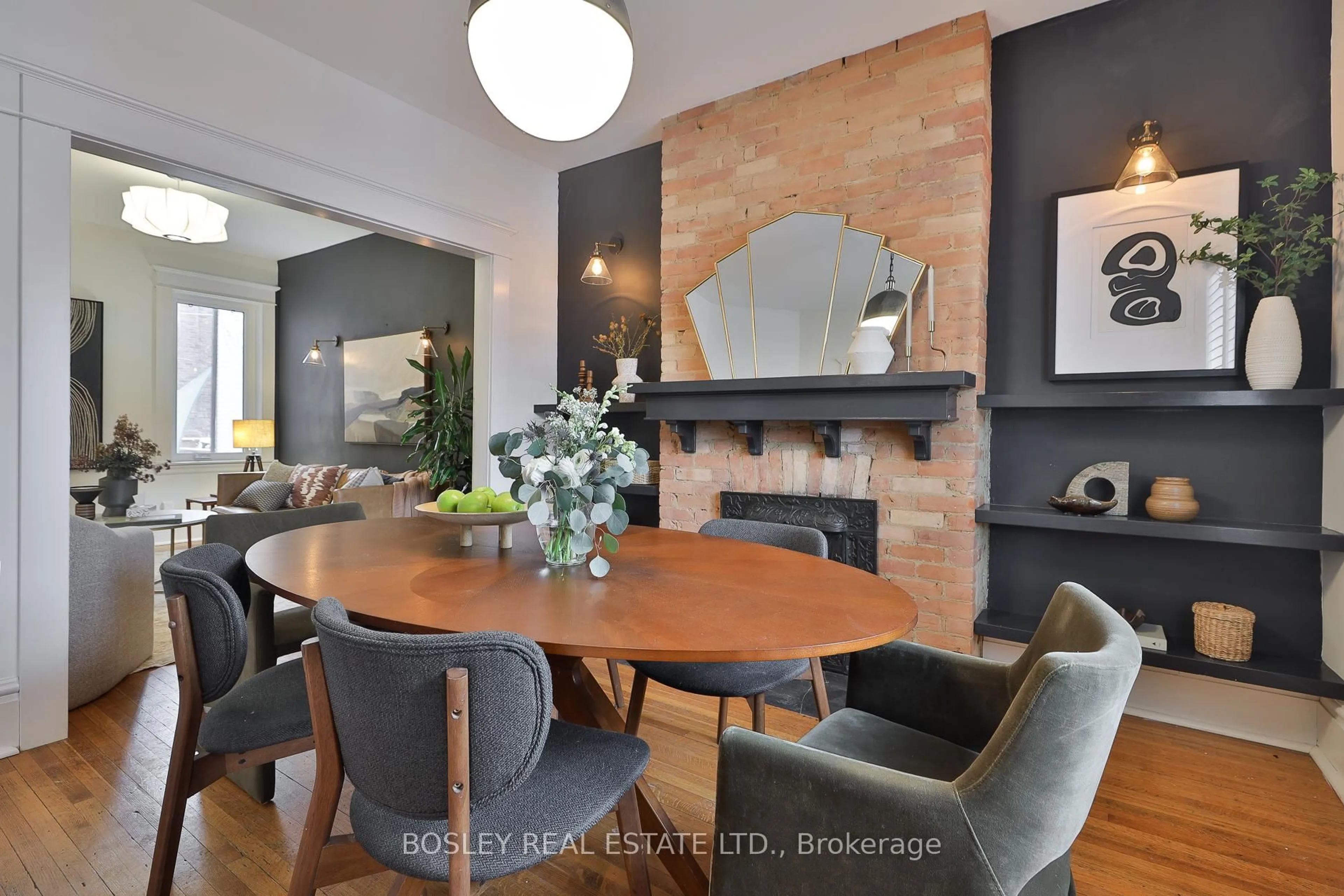 Dining room, wood/laminate floor for 6 Westminster Ave, Toronto Ontario M6R 1N4