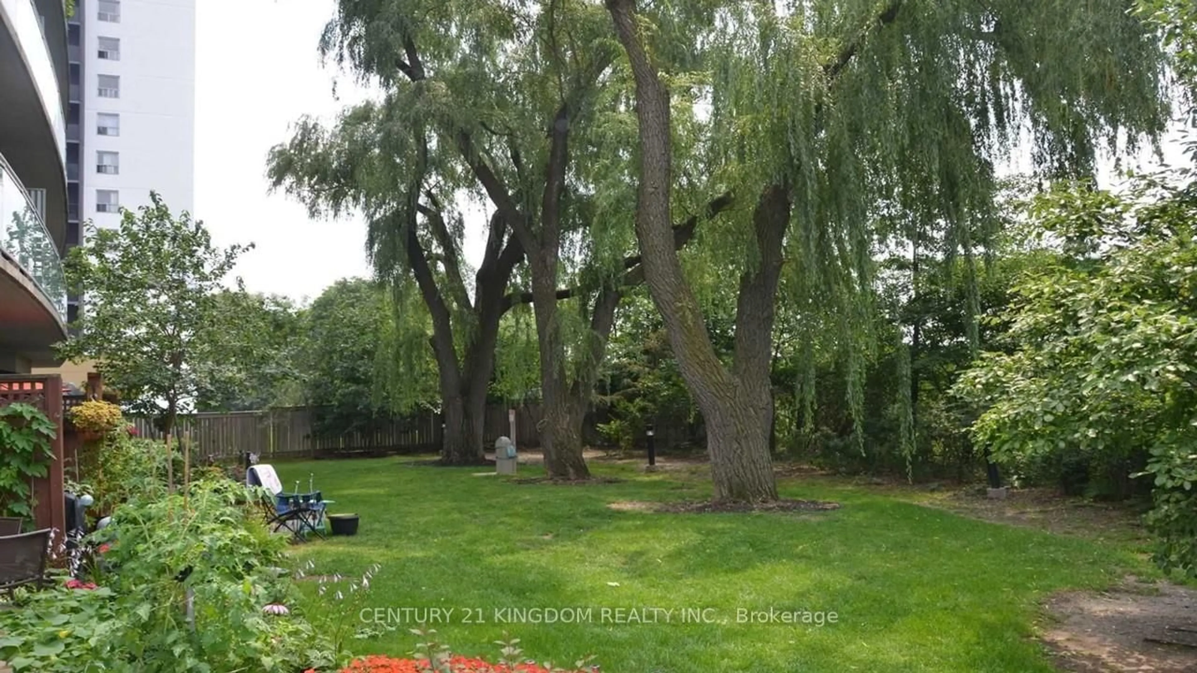 Patio, forest/trees view for 2464 Weston Rd #201, Toronto Ontario M9N 0A2
