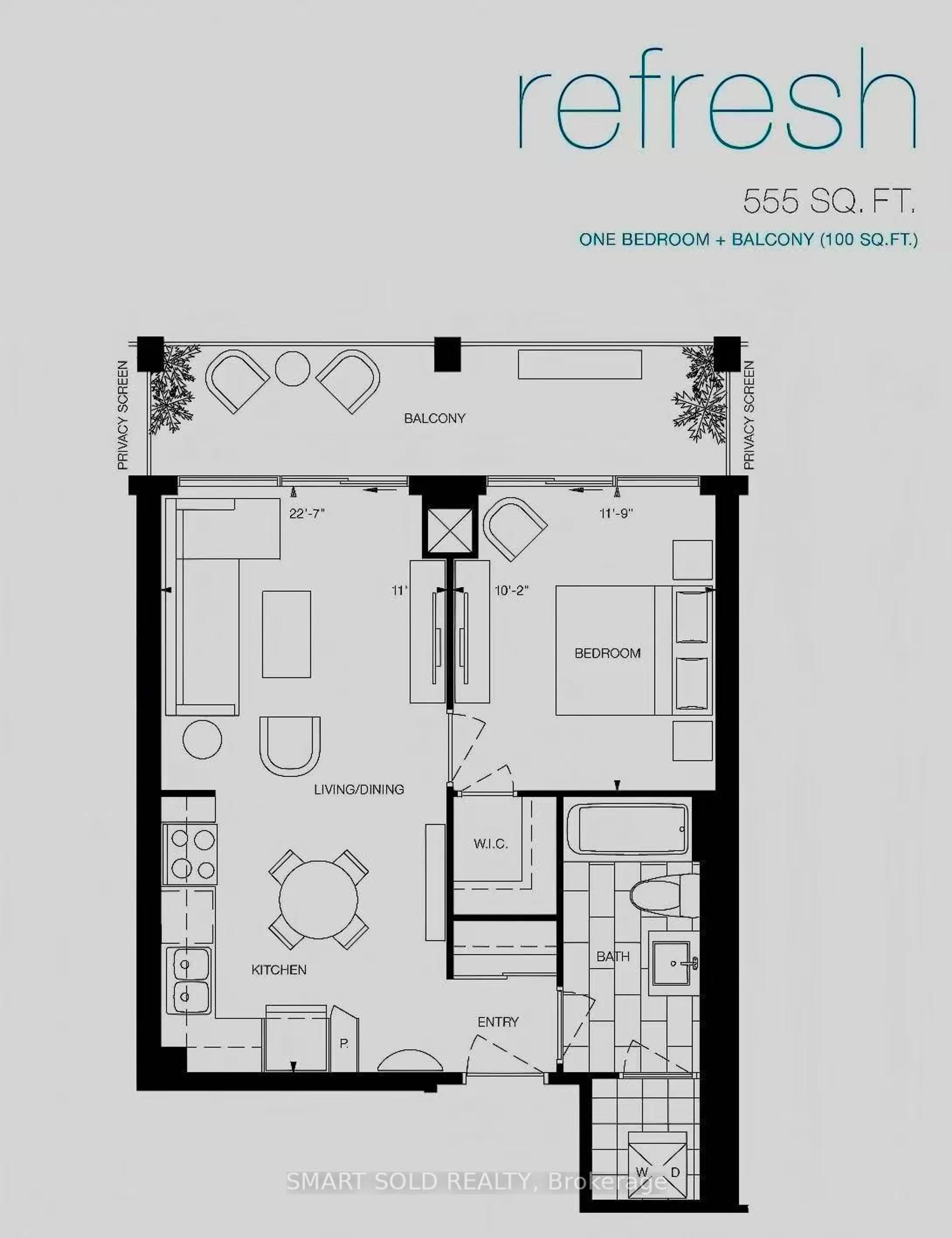 Floor plan for 65 Speers Rd #712, Oakville Ontario L6K 0J1