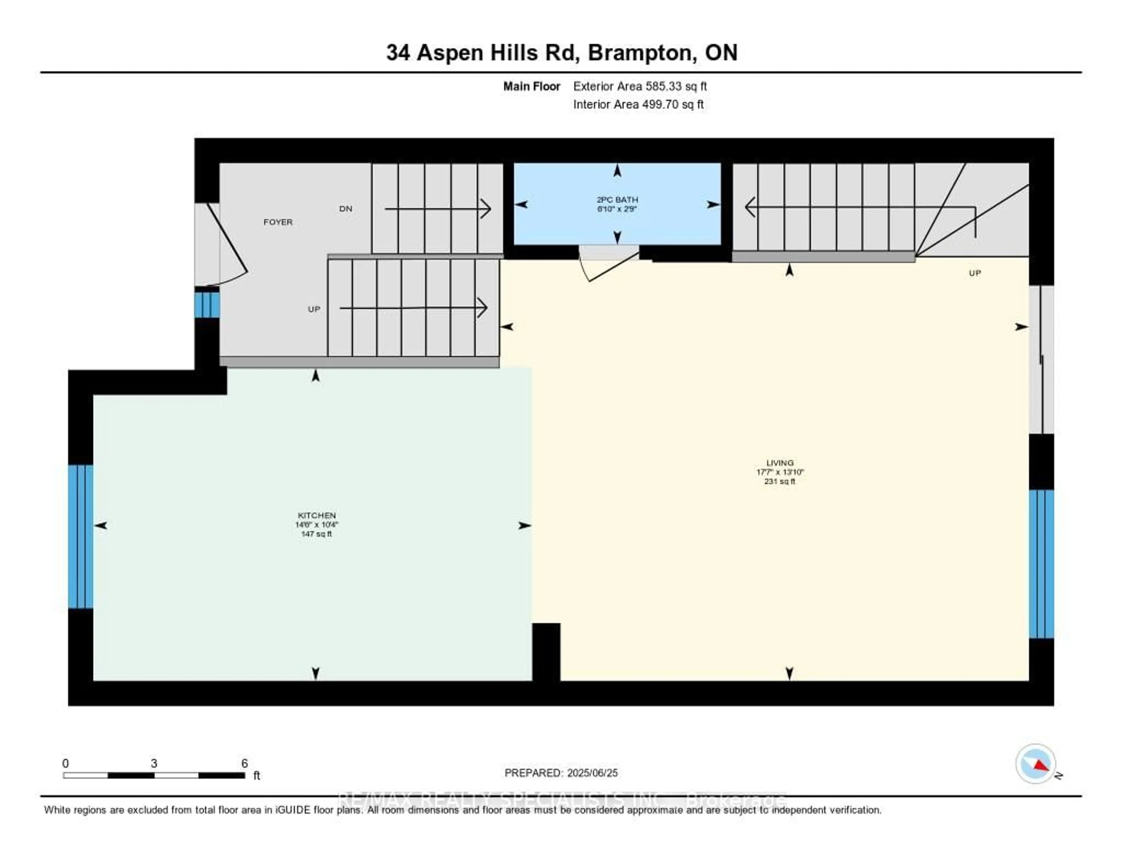Floor plan for 34 Aspen Hills Rd, Brampton Ontario L6Y 6E4