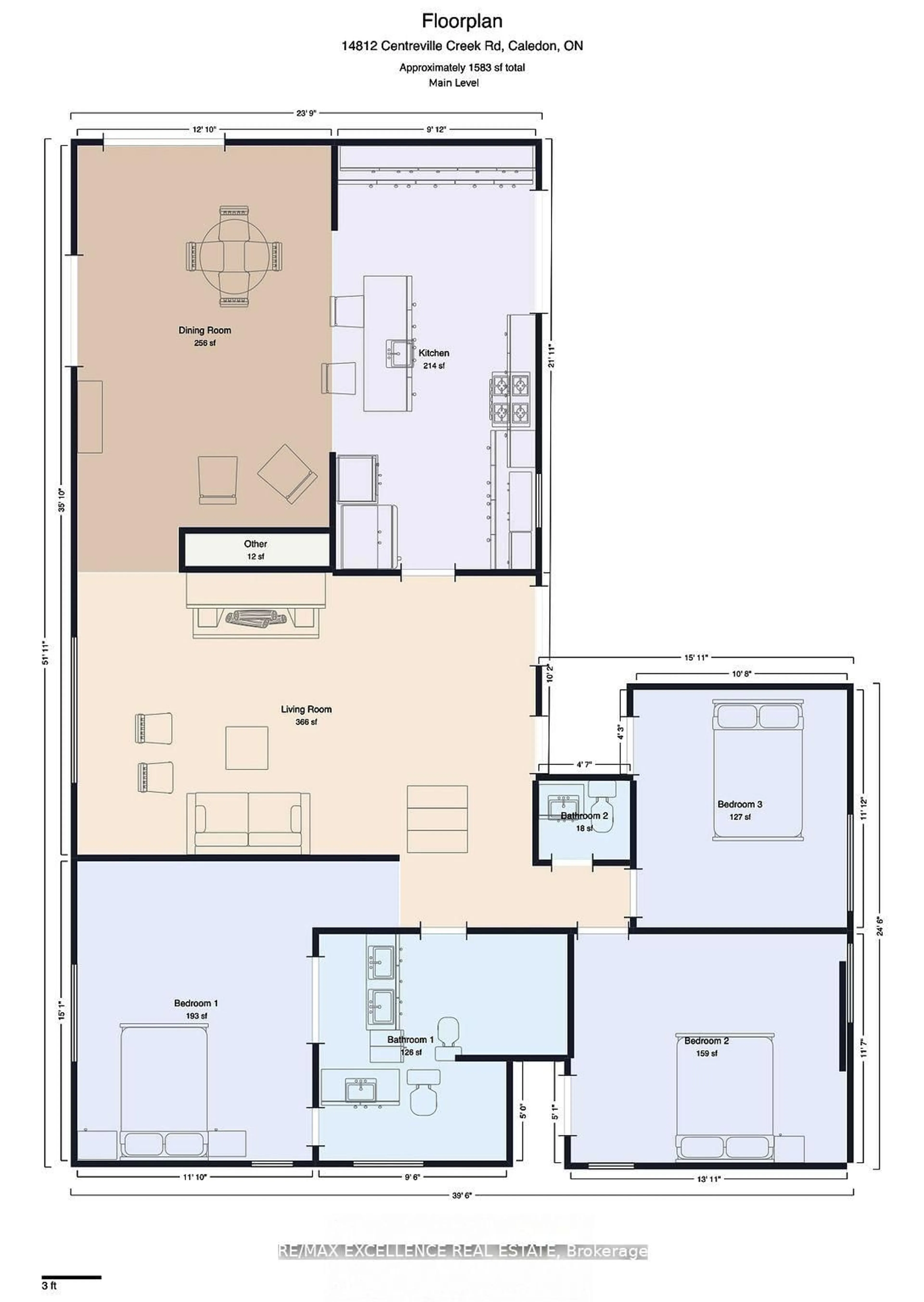 Floor plan for 14812 Centreville Creek Rd, Caledon Ontario L7C 3B1