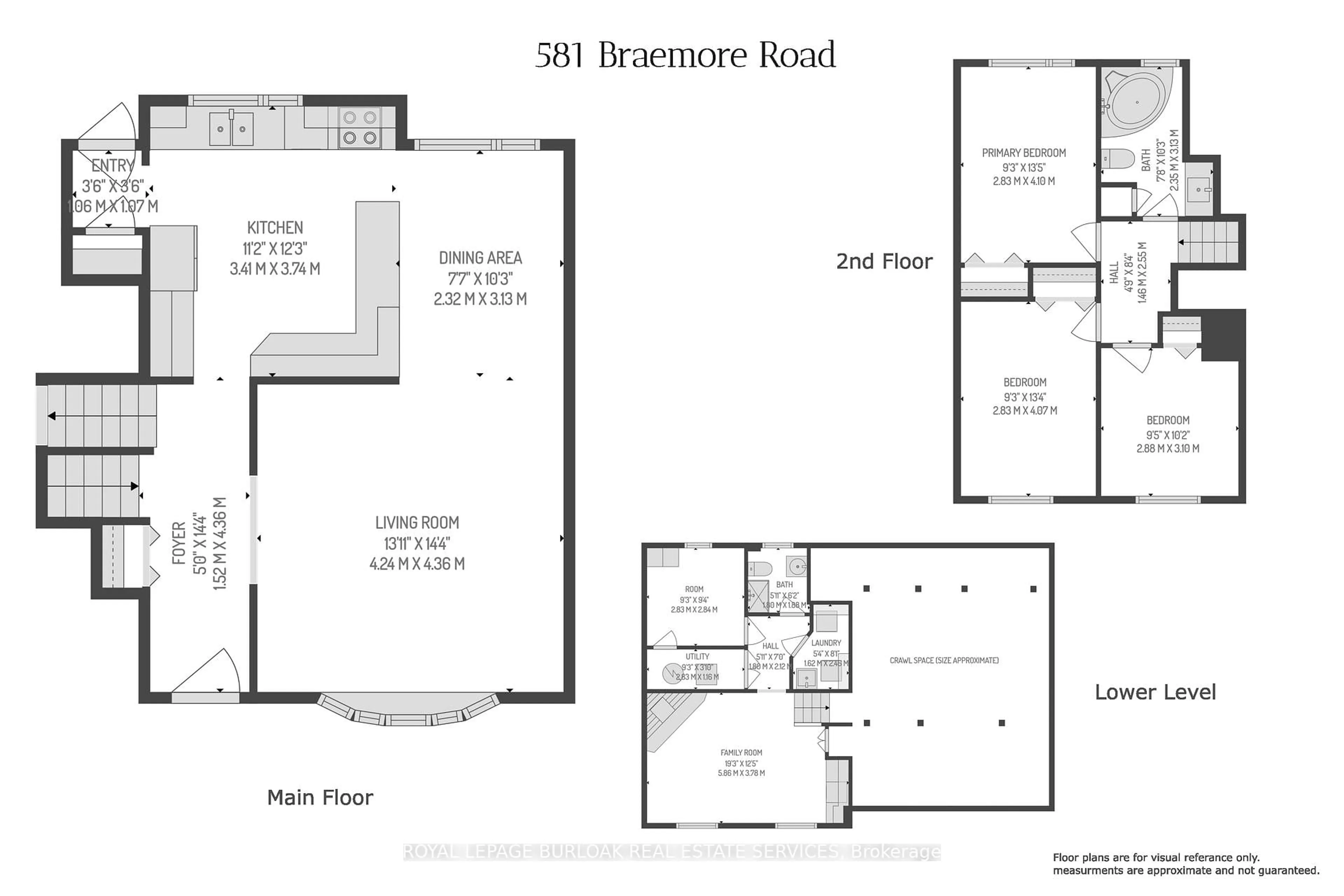 Floor plan for 581 Braemore Rd, Burlington Ontario L7N 3E4