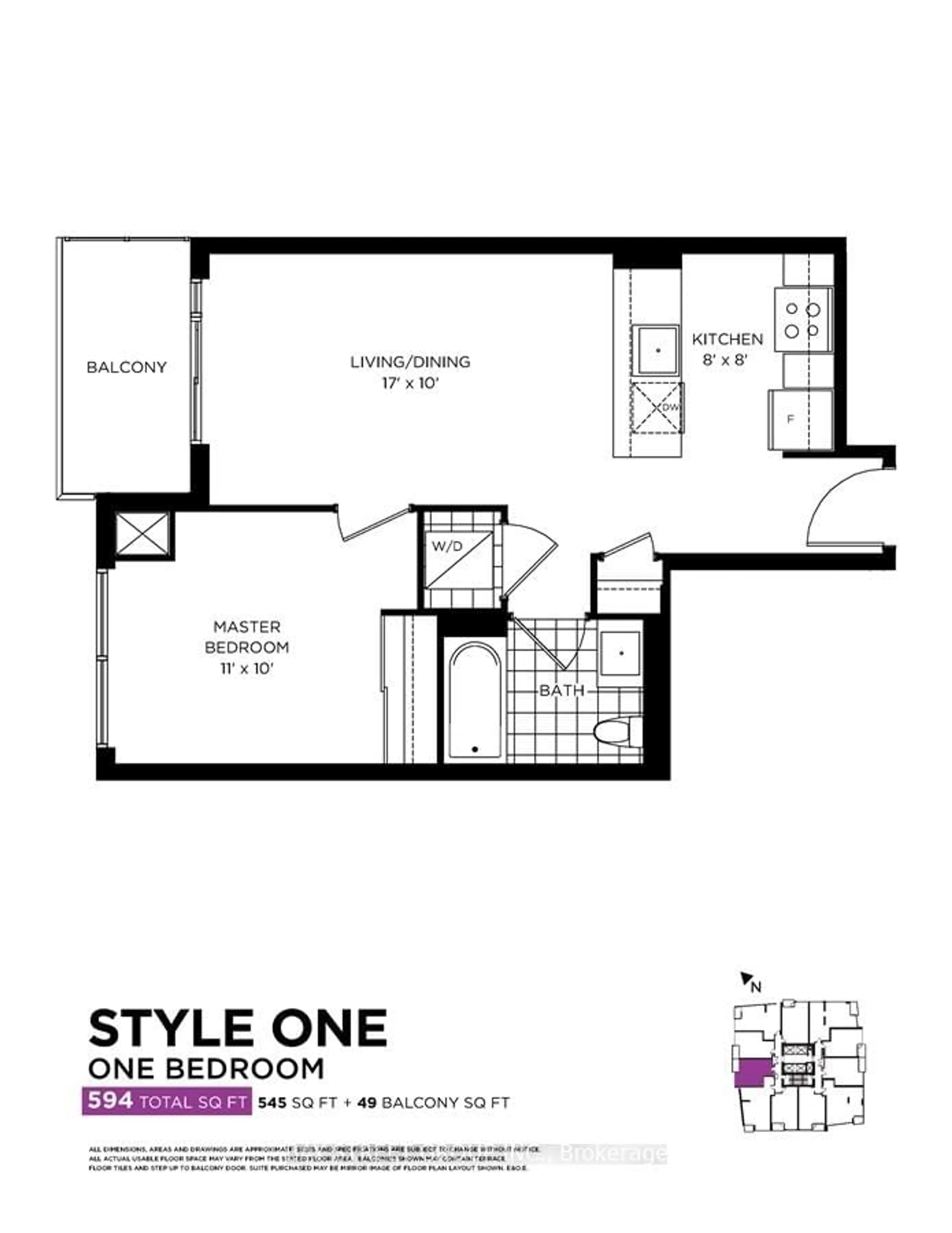 Floor plan for 4011 Brickstone Mews #3103, Mississauga Ontario L5B 0J7
