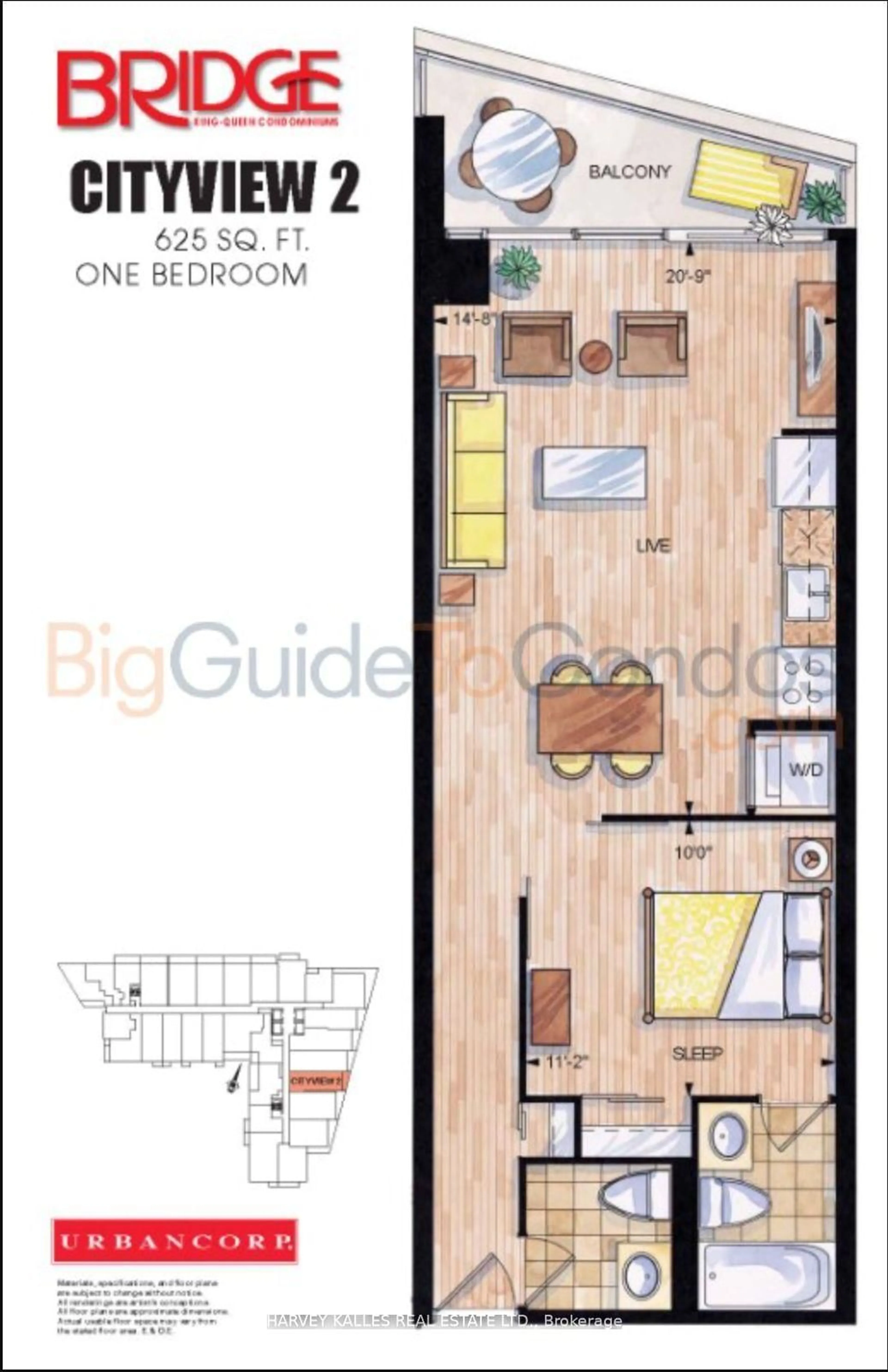 Floor plan for 38 Joe Shuster Way #703, Toronto Ontario M6K 0A5