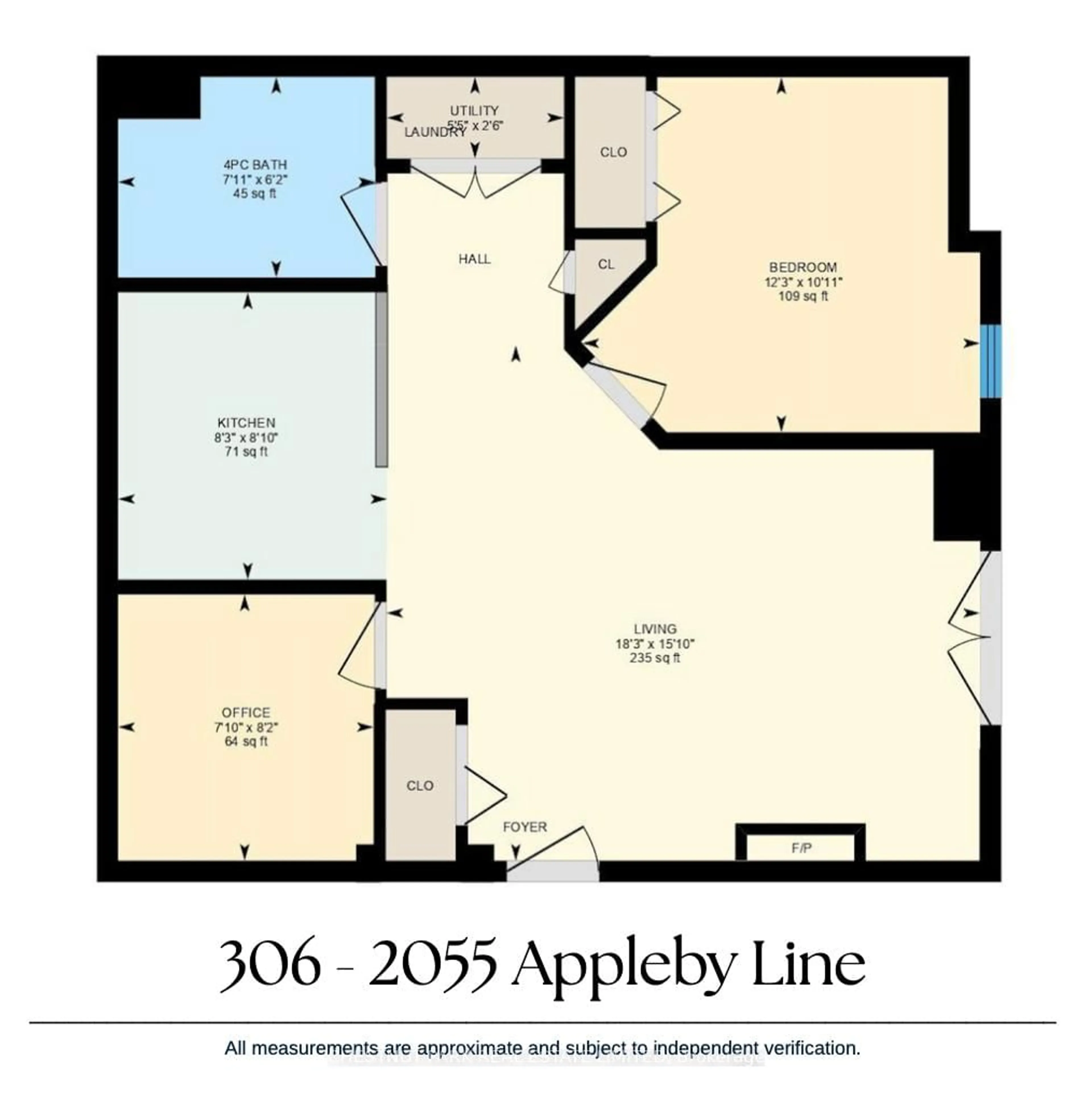 Floor plan for 2055 Appleby Line #306, Burlington Ontario L7L 7H1