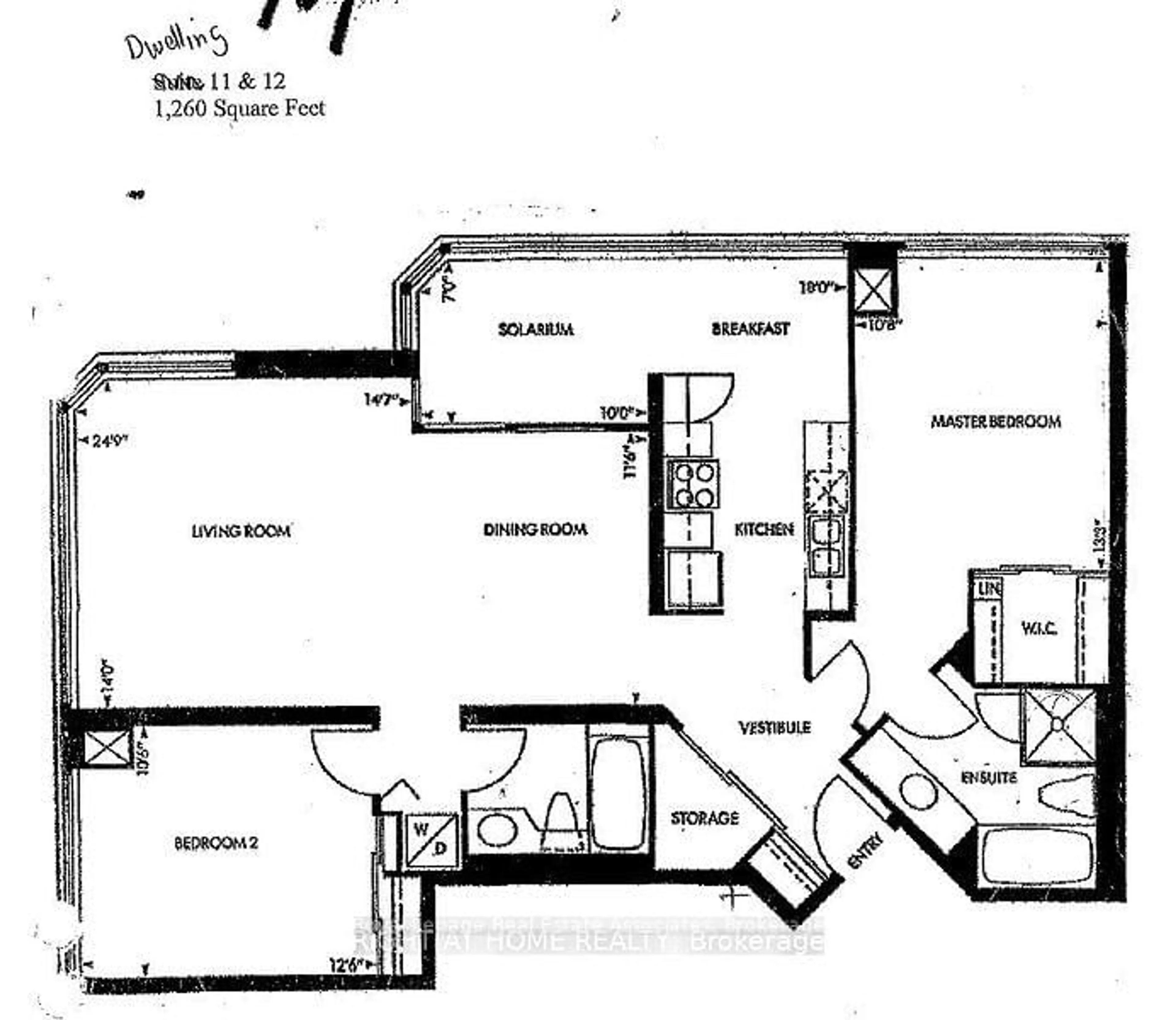 Floor plan for 55 Elm Dr #511, Mississauga Ontario L5B 3Z3