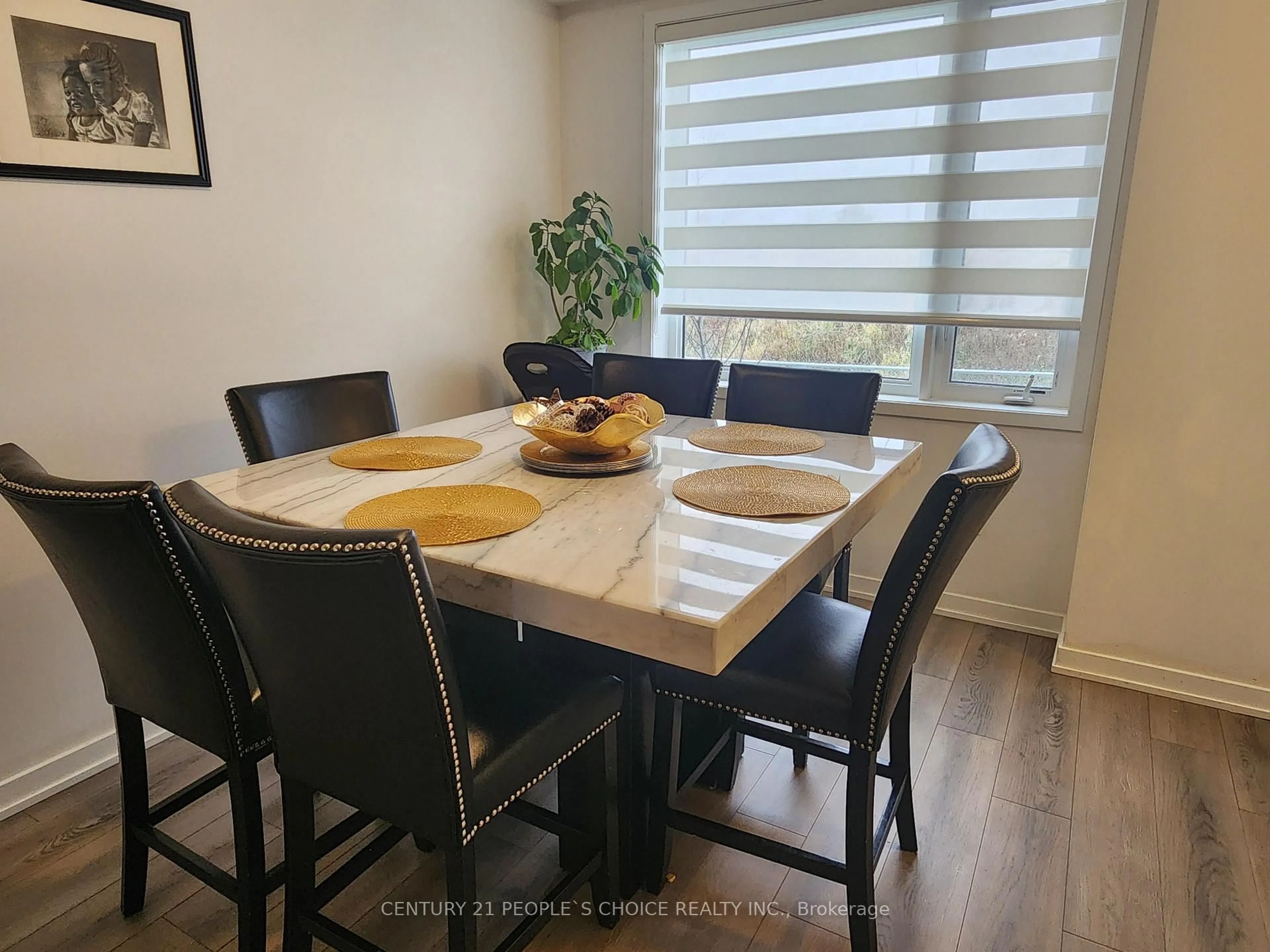 Dining room, wood/laminate floor for 44 Lambert Lane, Caledon Ontario L7E 4M4