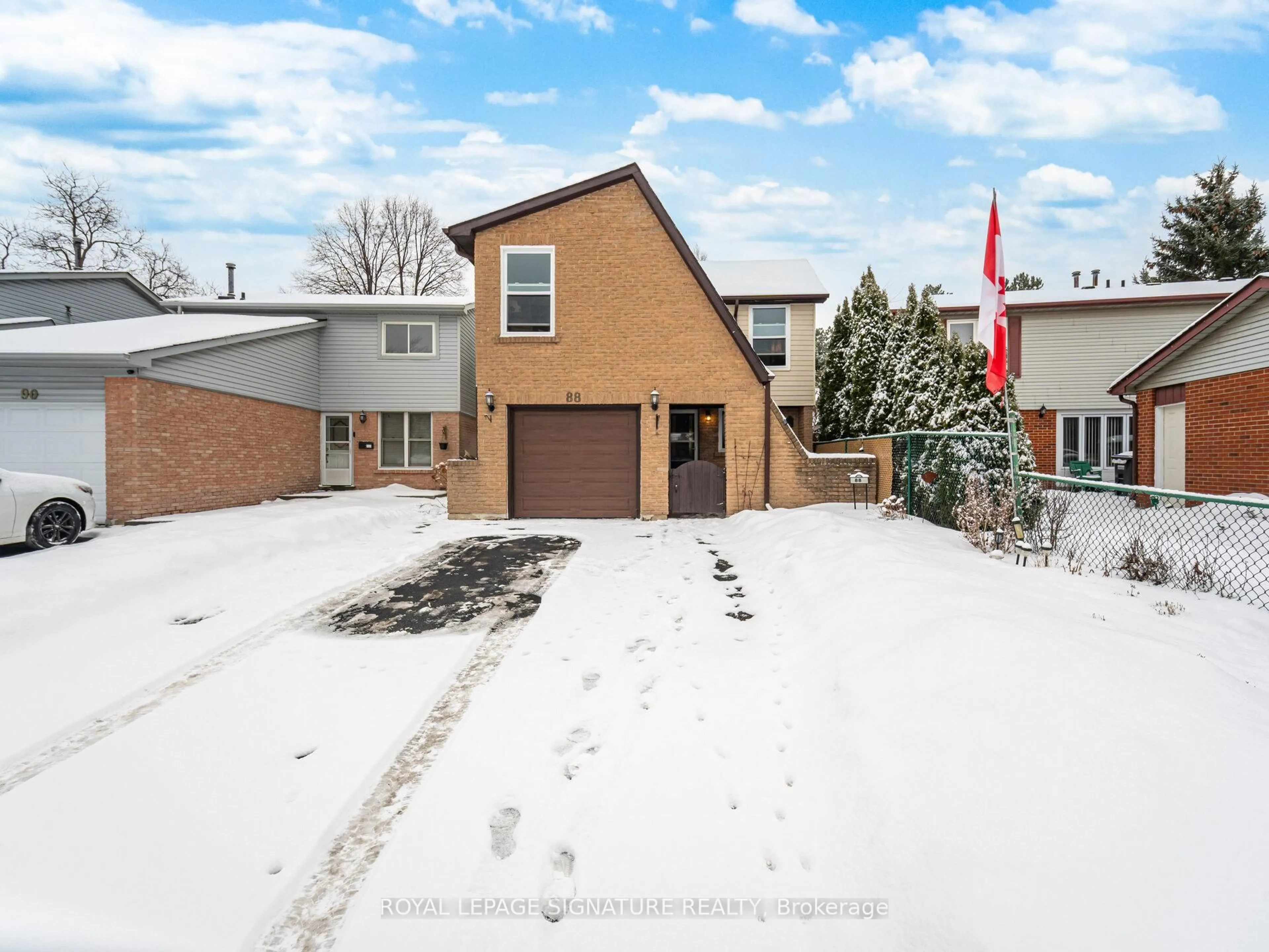 A pic from outside/outdoor area/front of a property/back of a property/a pic from drone, street for 88 Harridine Rd, Brampton Ontario L6X 2X2