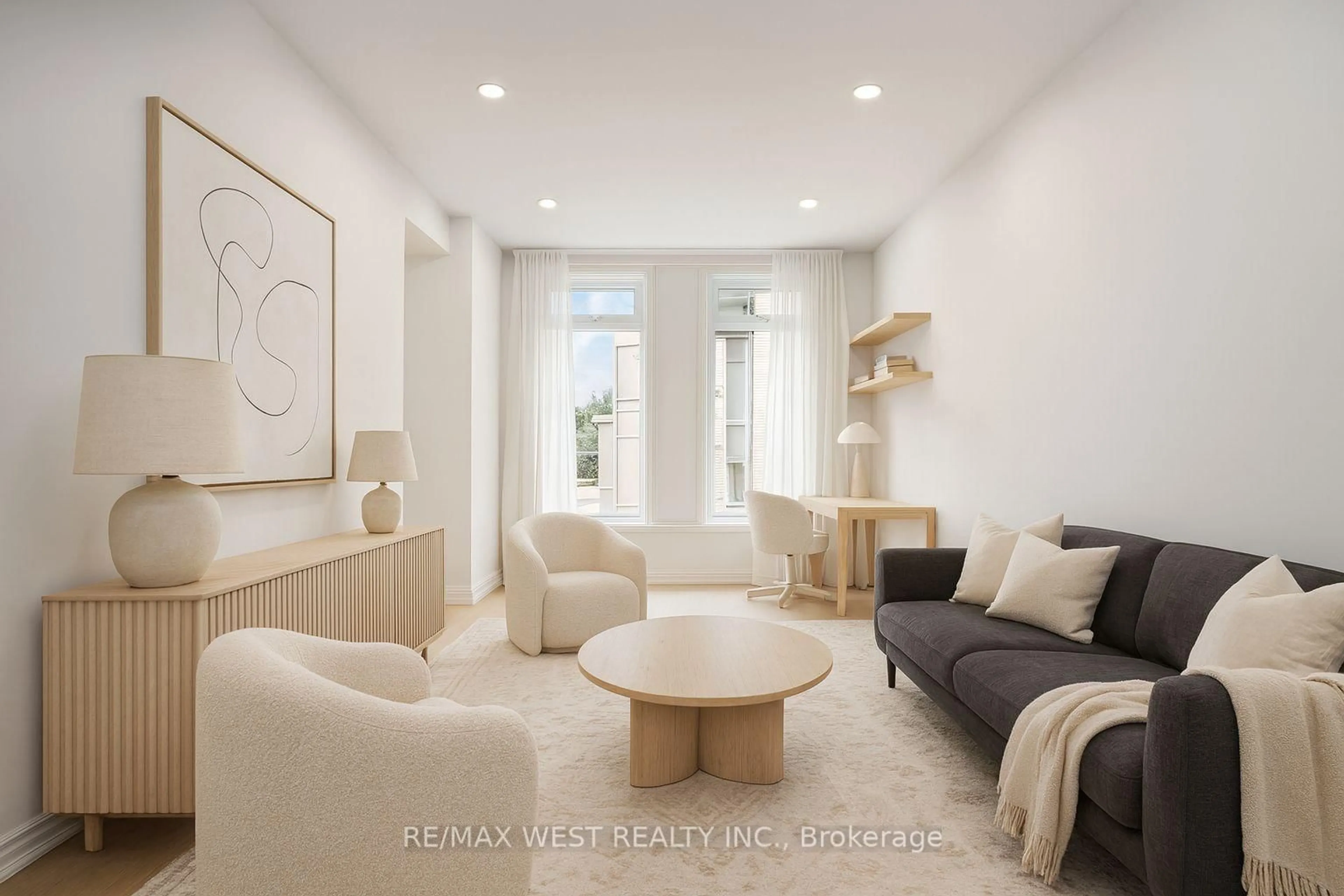 Living room with furniture, unknown for 11 Applewood Lane #120, Toronto Ontario M9C 0C1