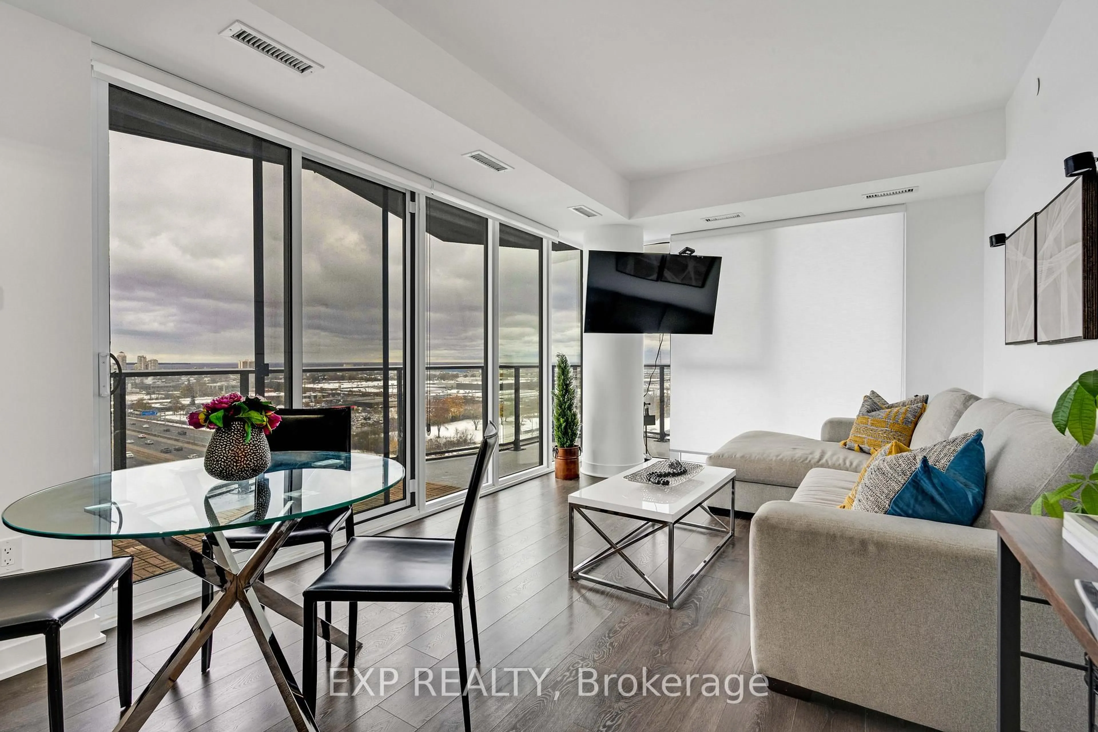 Living room with furniture, unknown for 36 Zorra St #1108, Toronto Ontario M8Z 4Z7