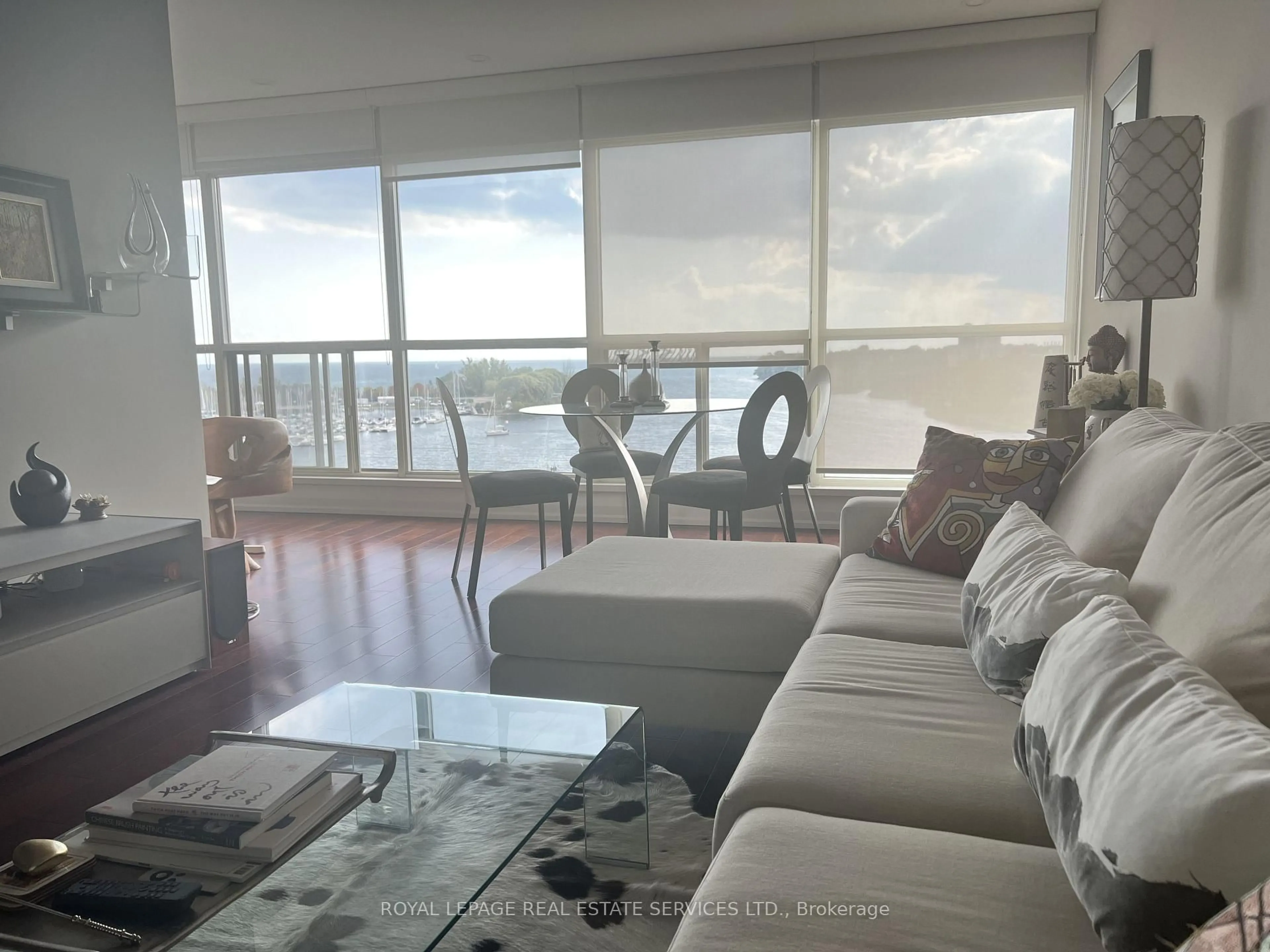 Living room with furniture, floor is not visible for 2267 Lake Shore Blvd #910, Toronto Ontario M8V 3X2