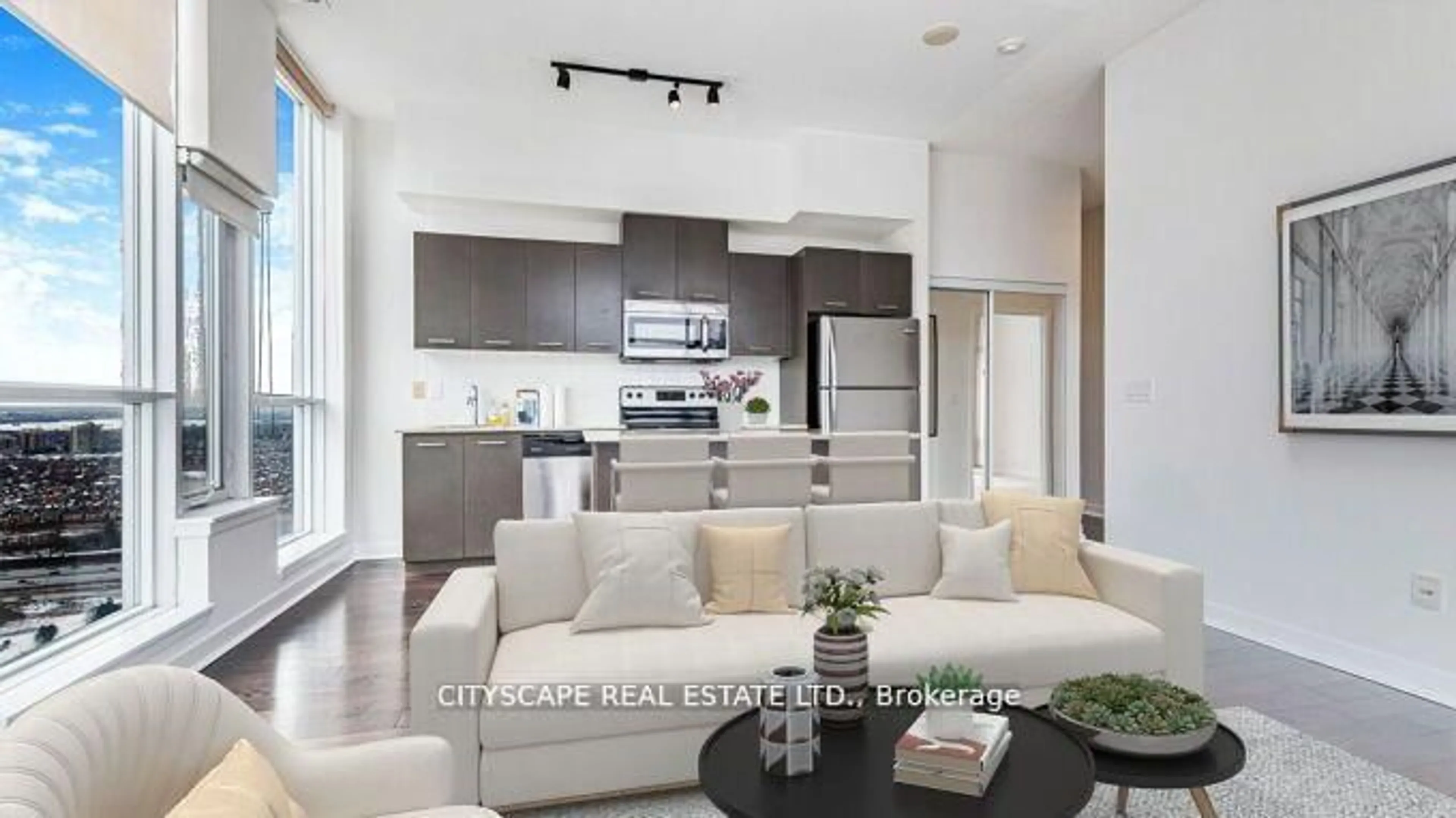 Open concept kitchen, unknown for 360 Square One Dr #3205, Mississauga Ontario L5B 0G7