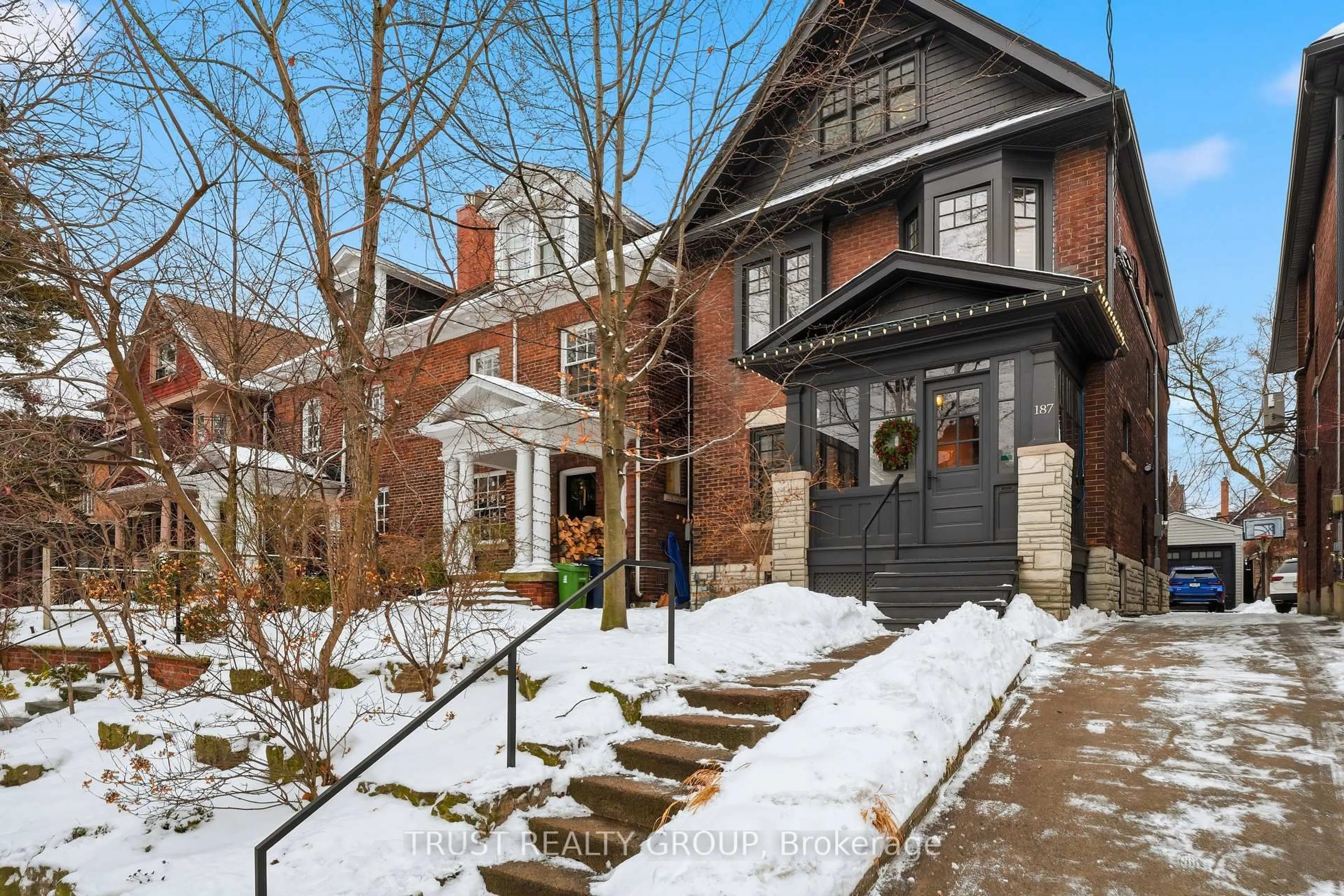 Home with brick exterior material, street for 187 Grenadier Rd, Toronto Ontario M6R 1R8