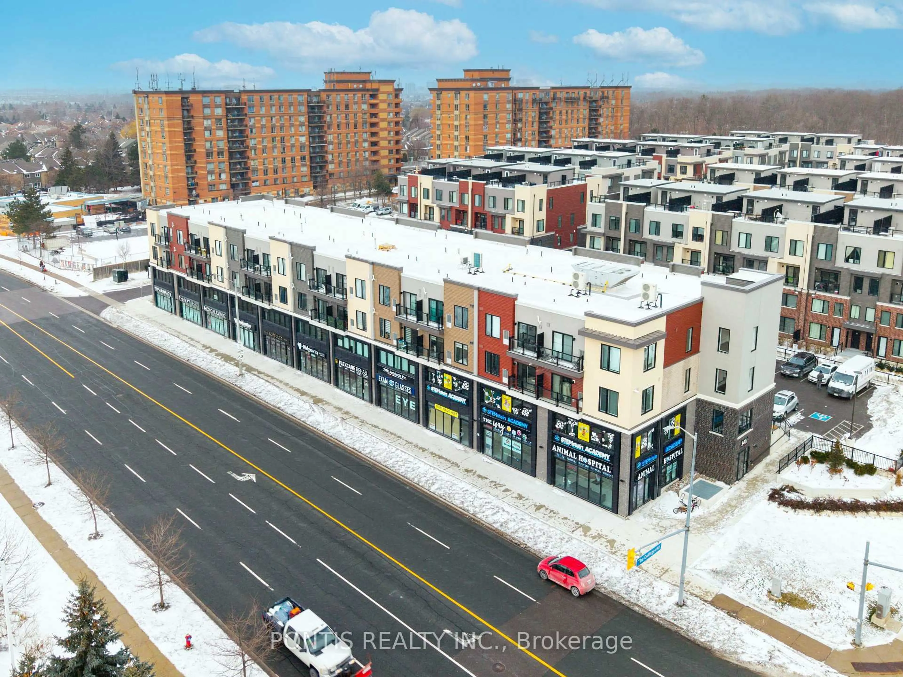 A pic from outside/outdoor area/front of a property/back of a property/a pic from drone, city buildings view from balcony for 3401 RIDGEWAY Dr #320, Mississauga Ontario L5L 5T3