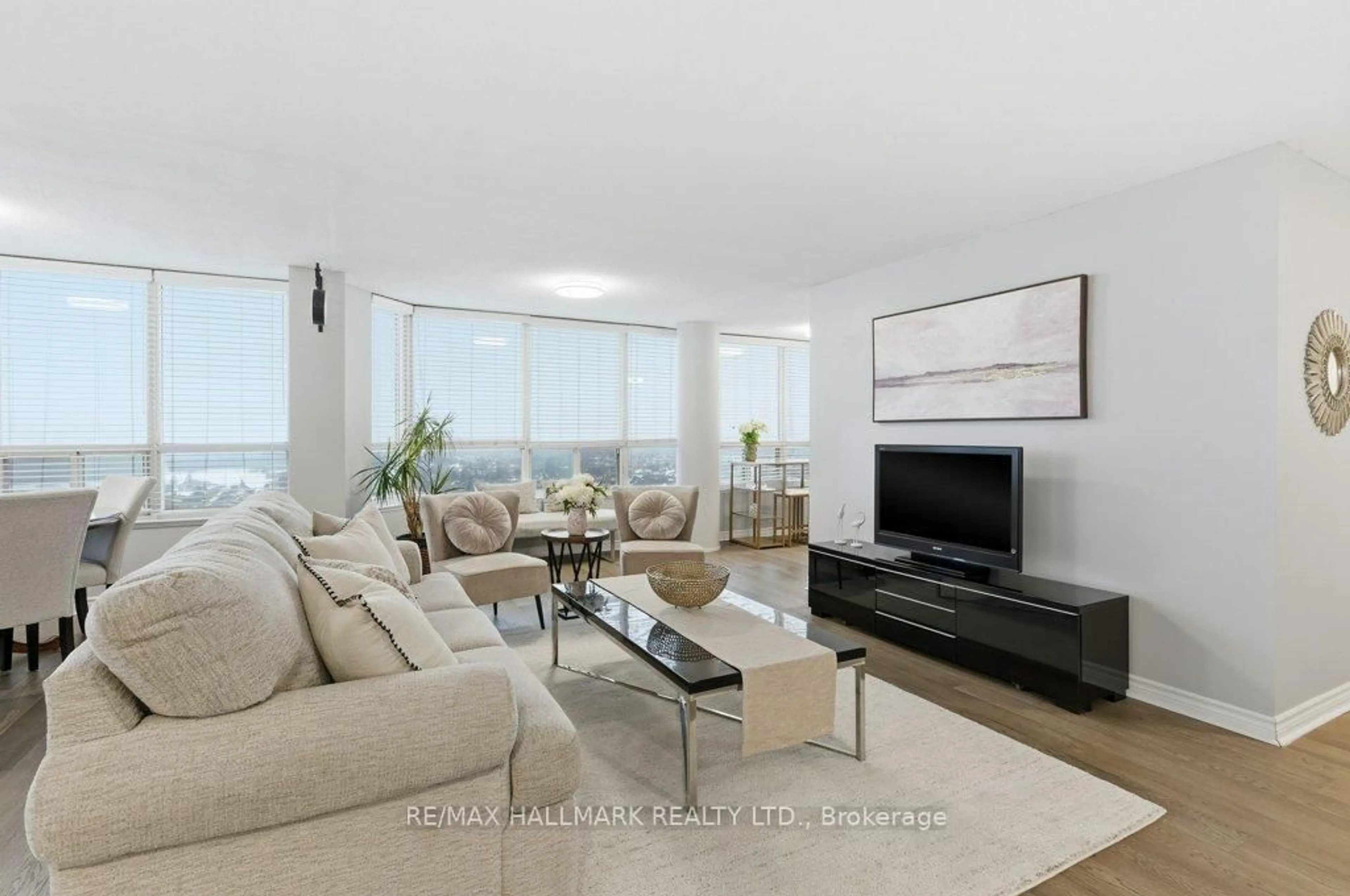 Living room with furniture, unknown for 400 Webb Dr #1209, Mississauga Ontario L5B 3Z7