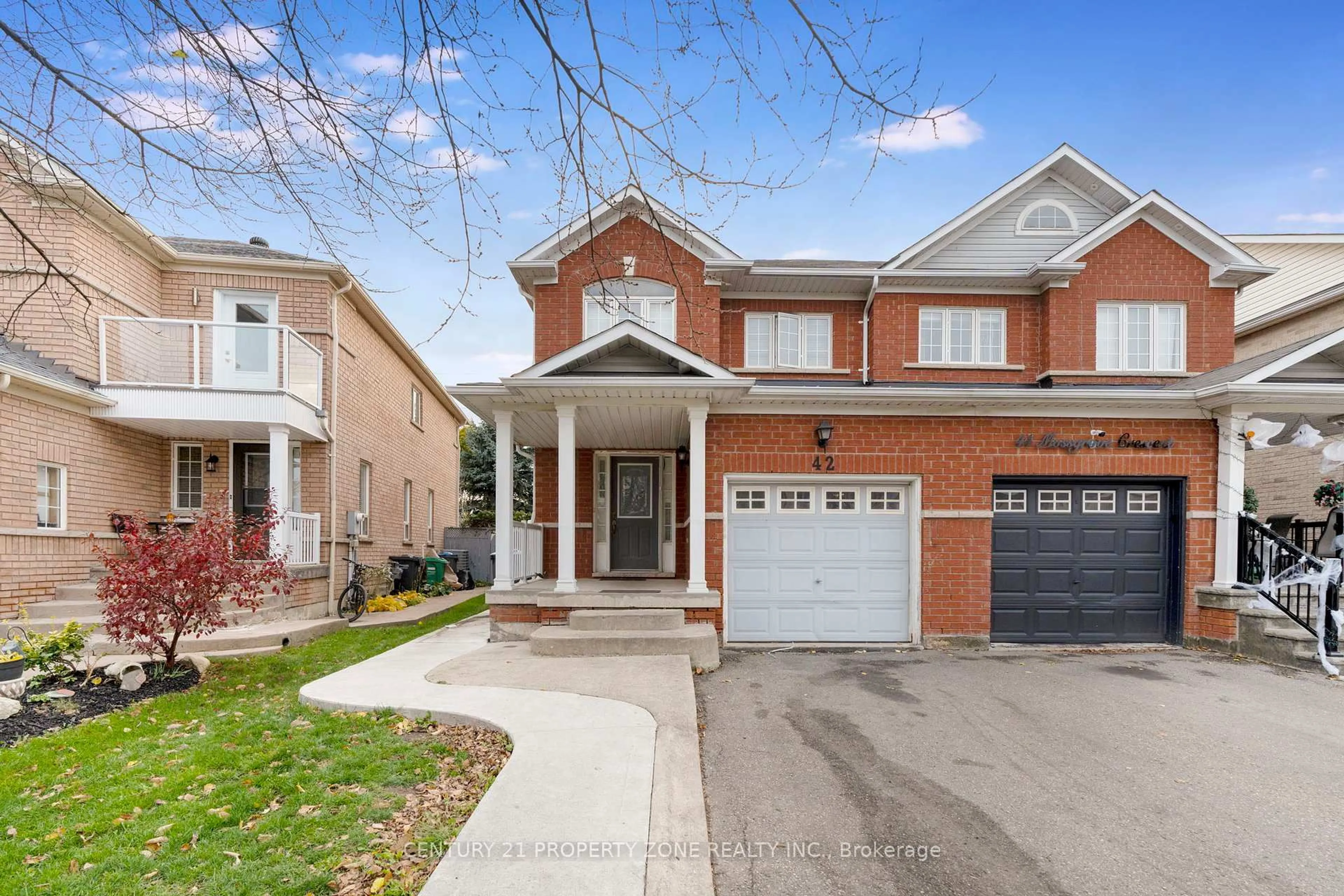 Home with brick exterior material, street for 42 Mossgrove Cres, Brampton Ontario L7A 3E6