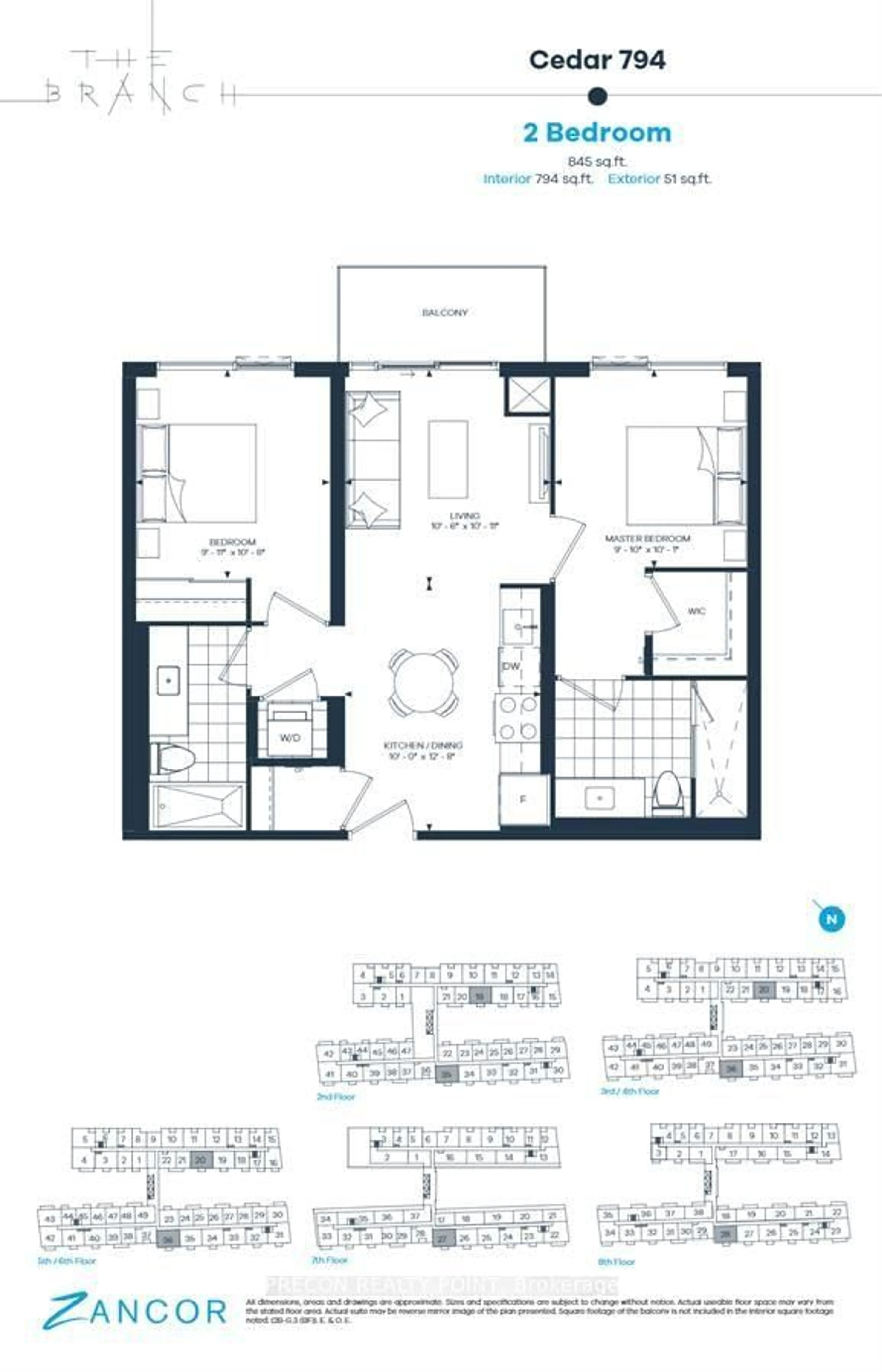 Floor plan for 2450 Old Bronte Rd #322, Oakville Ontario L5M 5P6