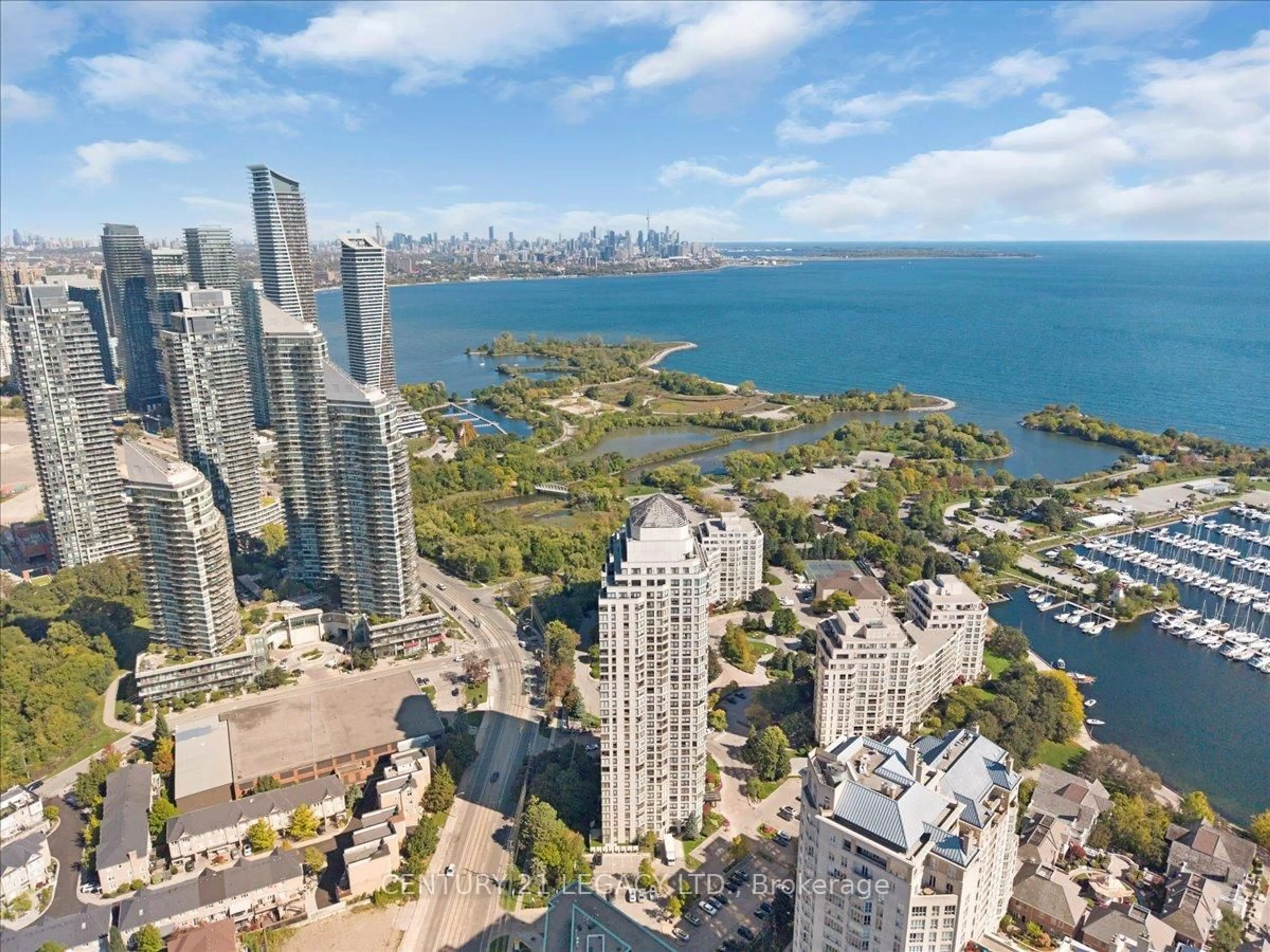 A pic from outside/outdoor area/front of a property/back of a property/a pic from drone, water/lake/river/ocean view for 2269 Lakeshore Blvd #1207, Toronto Ontario M8V 3X6