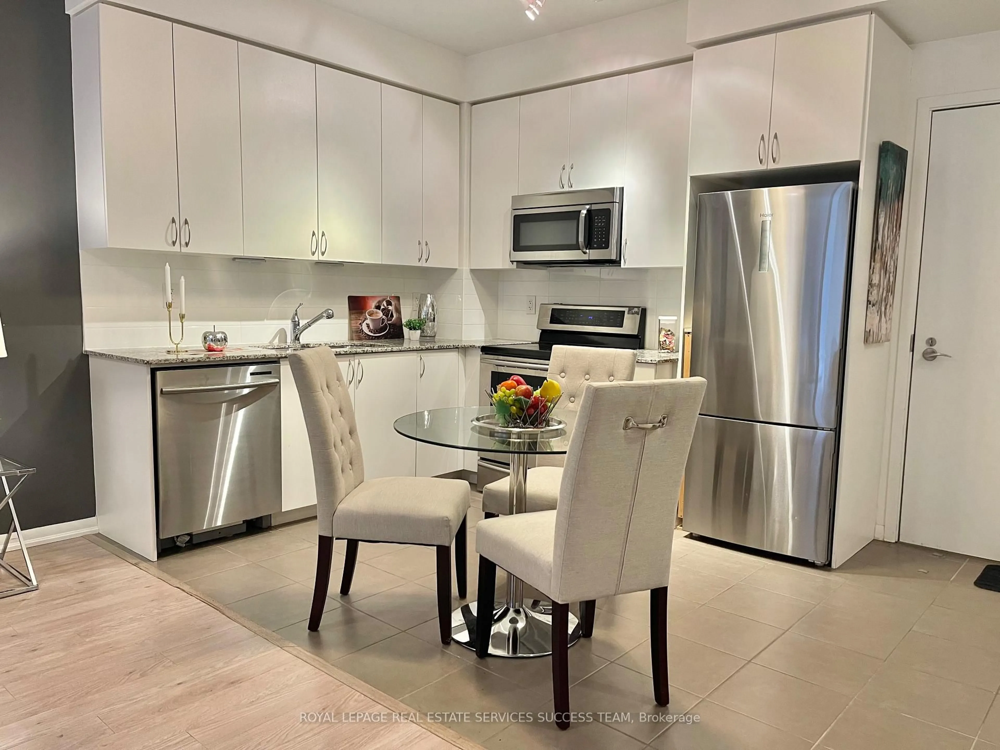 Open concept kitchen, ceramic/tile floor for 36 VIA BAGNATO St #241, Toronto Ontario M6A 0B7