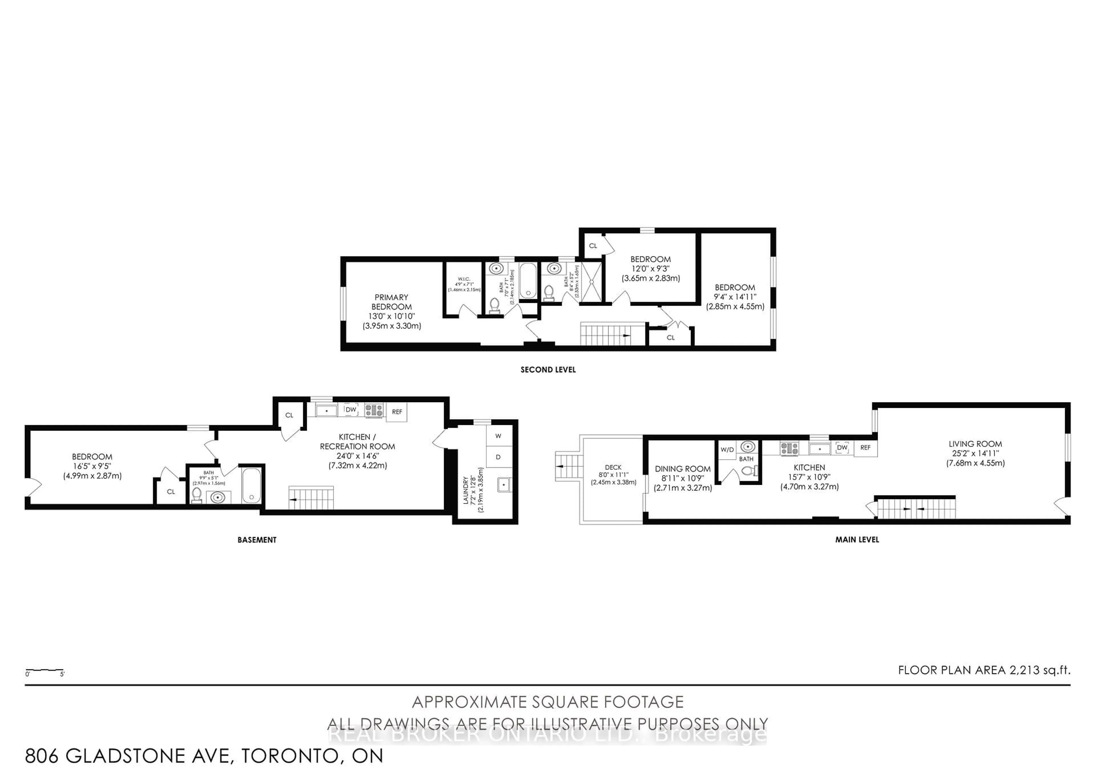 Floor plan for 806 Gladstone Ave, Toronto Ontario M6H 3J6