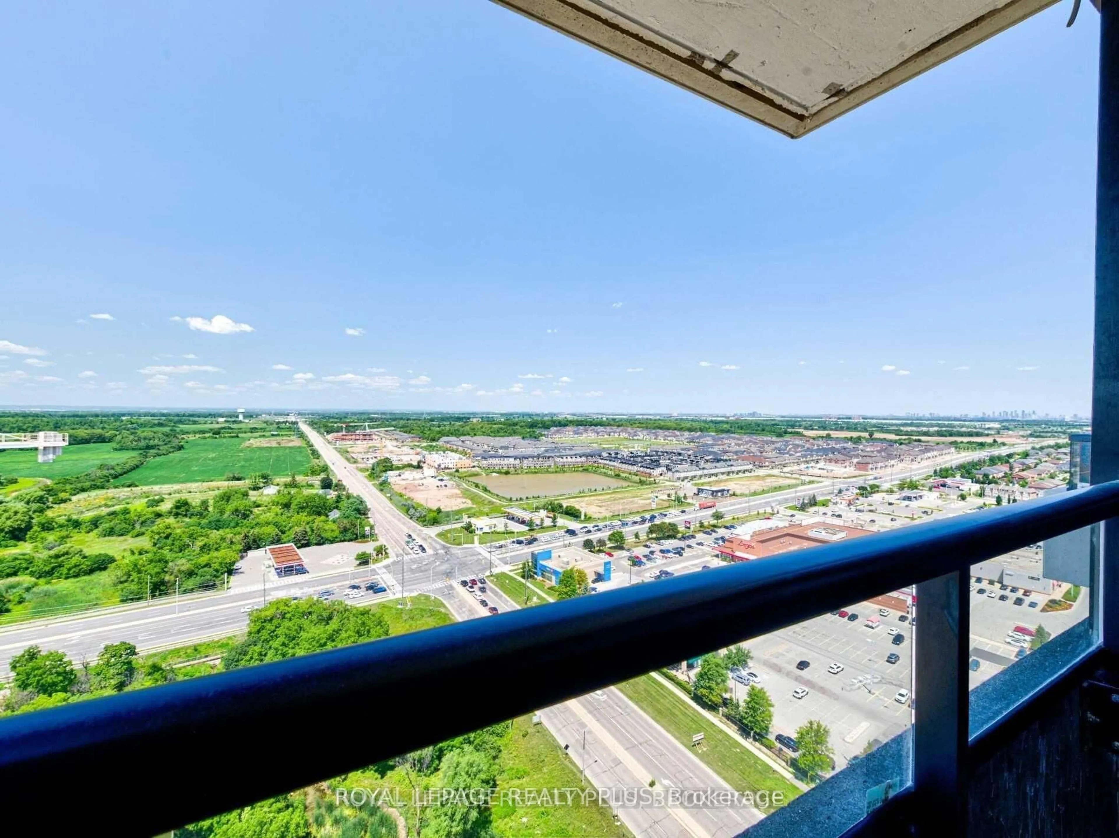 Balcony in the apartment, city buildings view from balcony for 297 Oak Walk Dr #2107, Oakville Ontario L6H 6R3