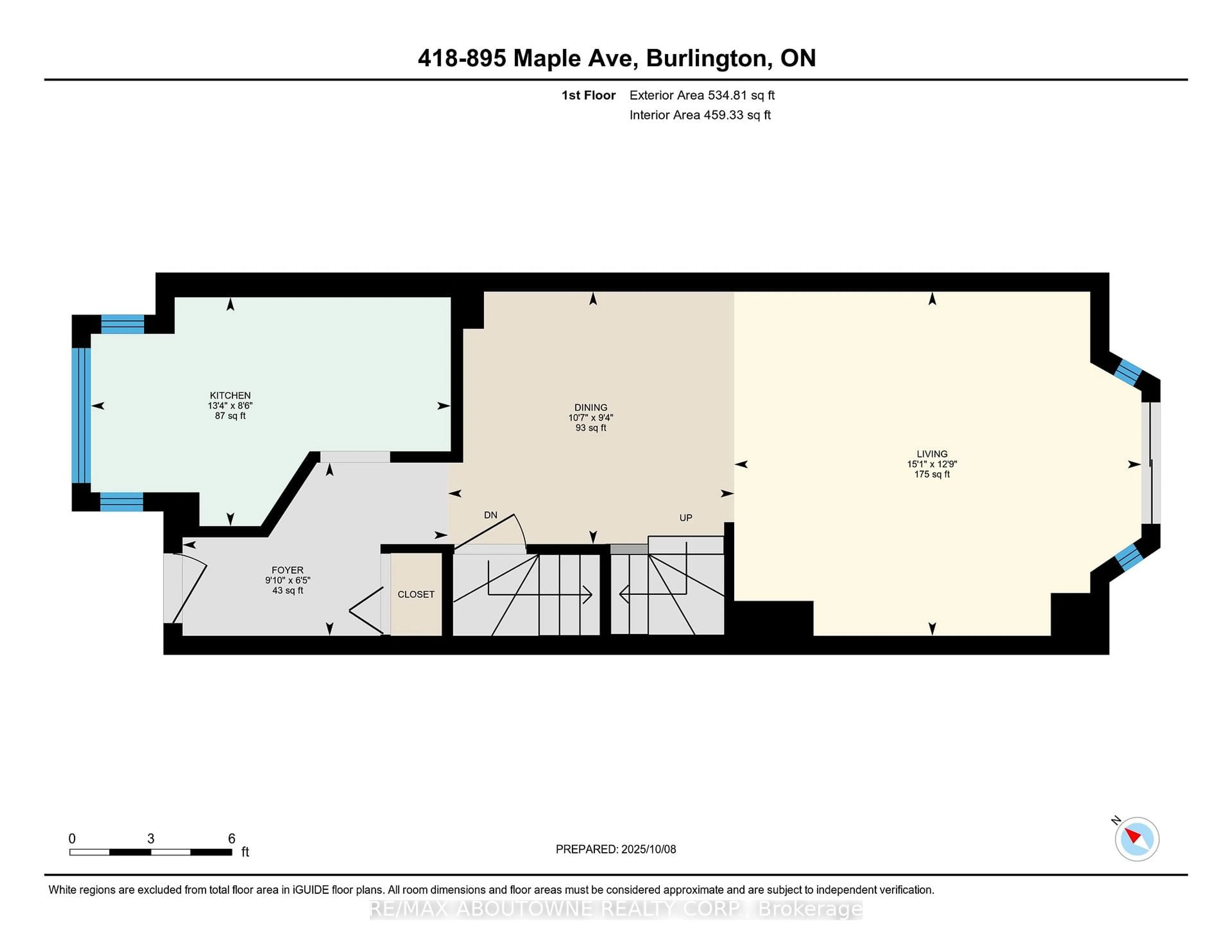 Floor plan for 895 Maple Ave #418, Burlington Ontario L7S 2H7