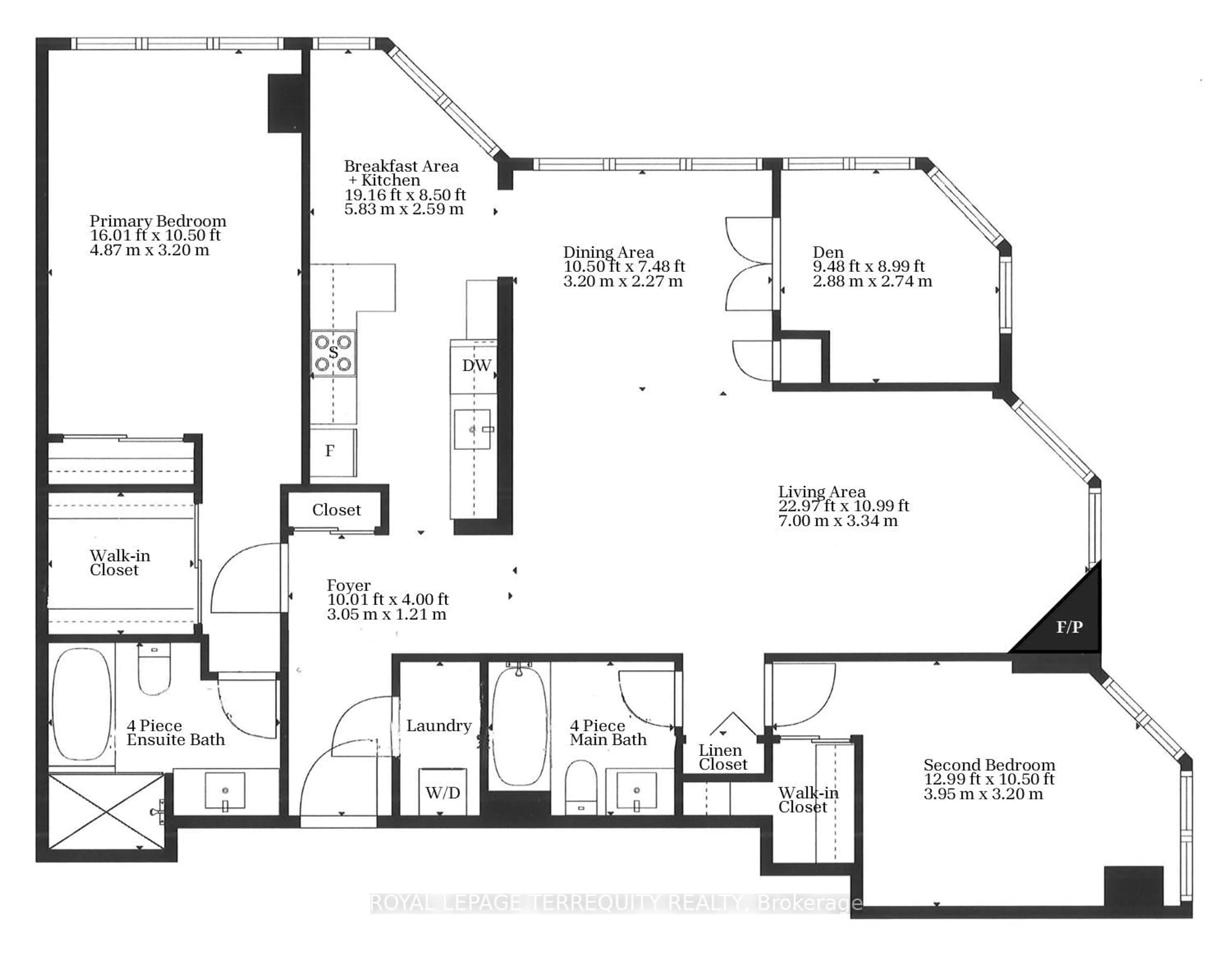 Floor plan for 3605 Kariya Dr #Ph10, Mississauga Ontario L5B 3J4