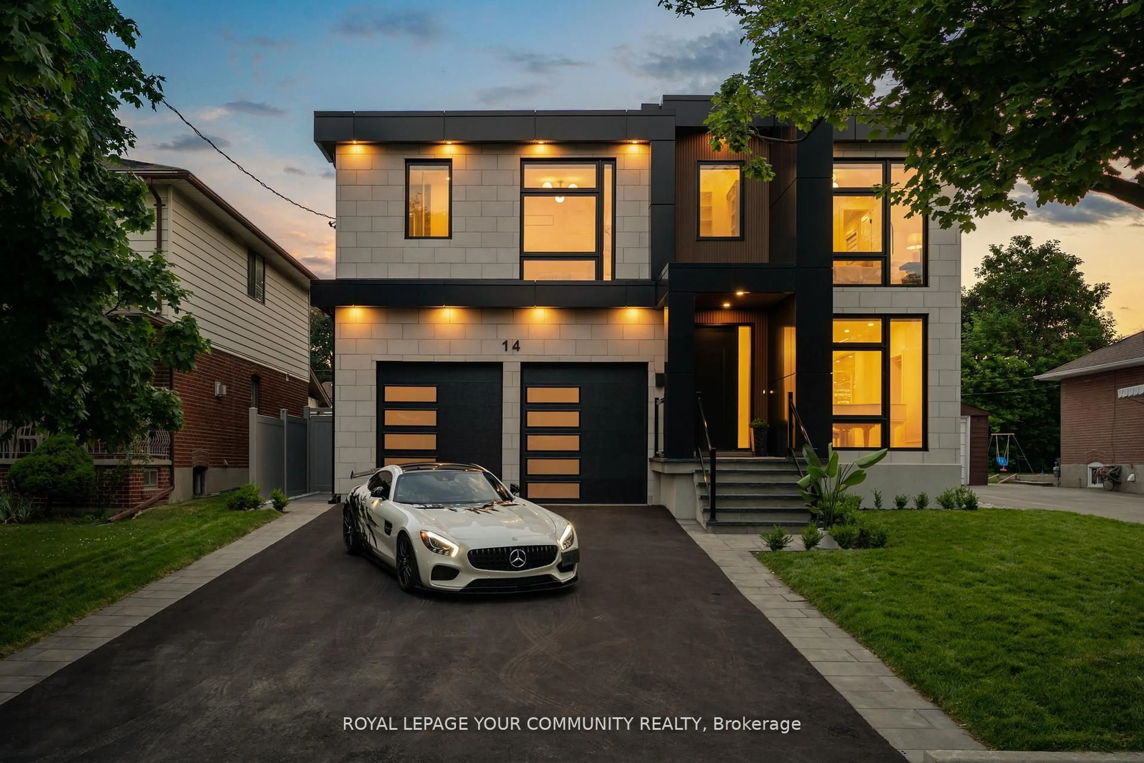 Home with brick exterior material, street for 14 Ranwood Dr, Toronto Ontario M9N 3E9