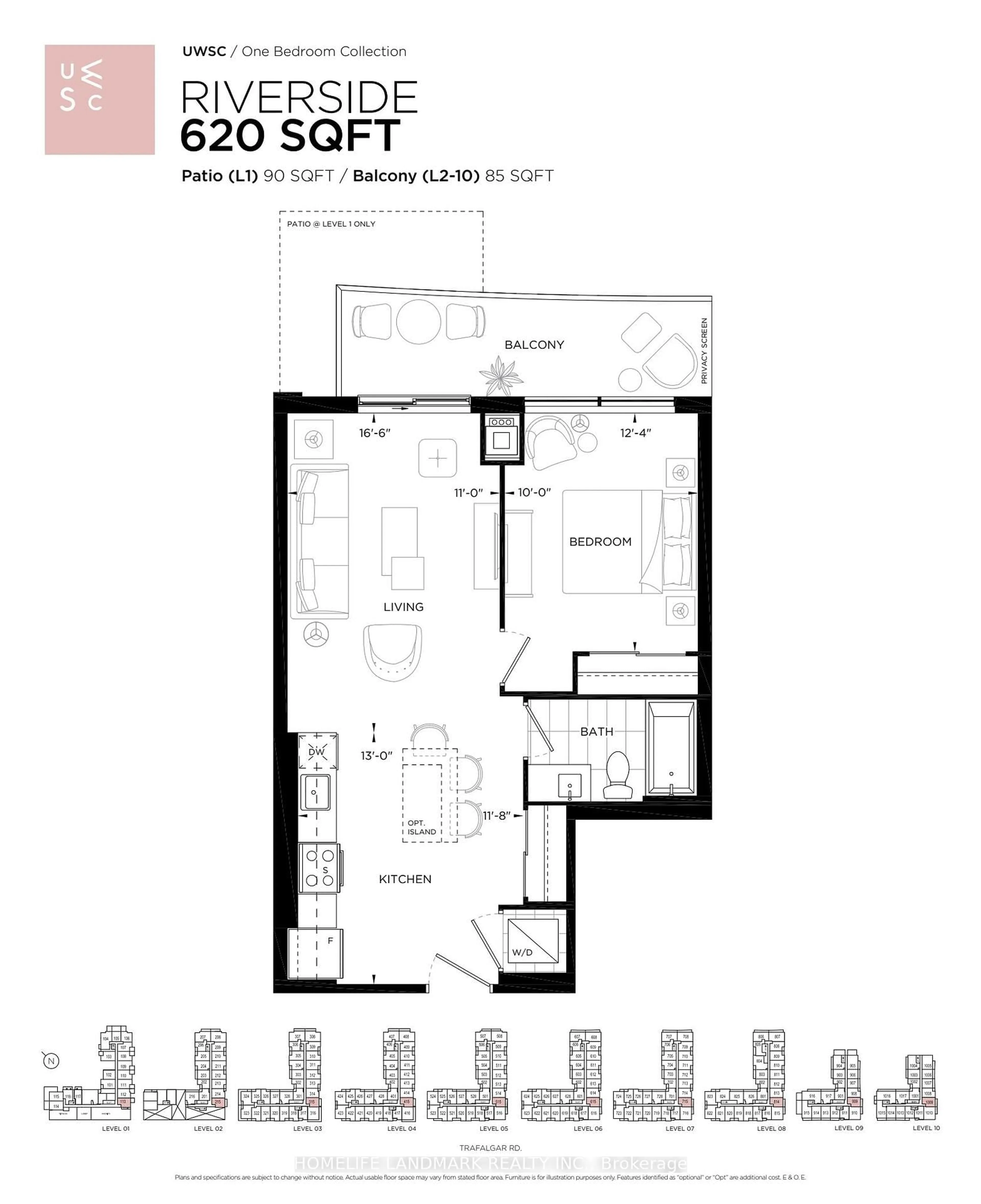 Floor plan for 3200 William Coltson Ave #215, Oakville Ontario L6H 7W6