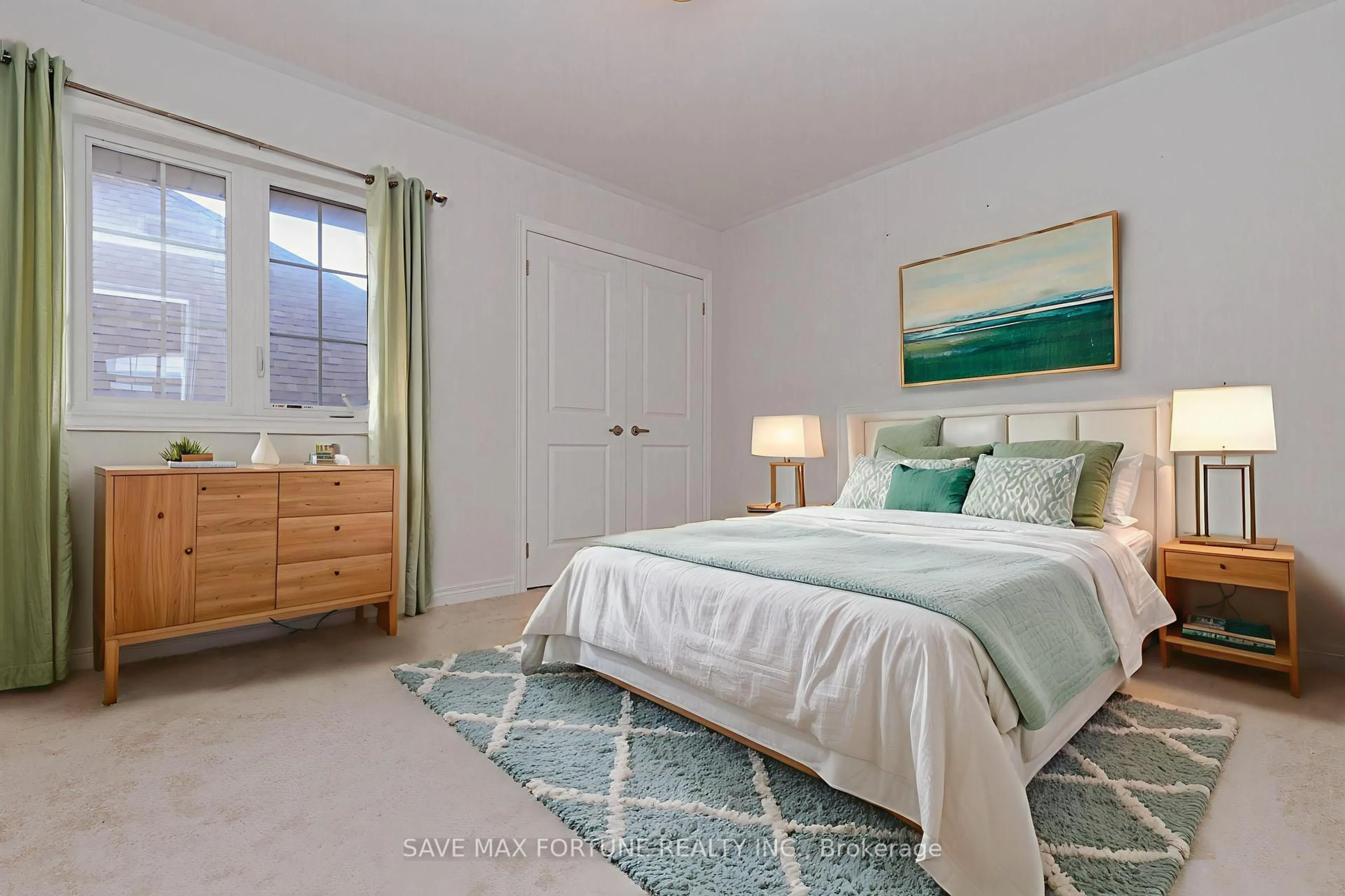 Bedroom with bed, carpet floor for 26 Clermiston Cres #39, Brampton Ontario L6R 4C7