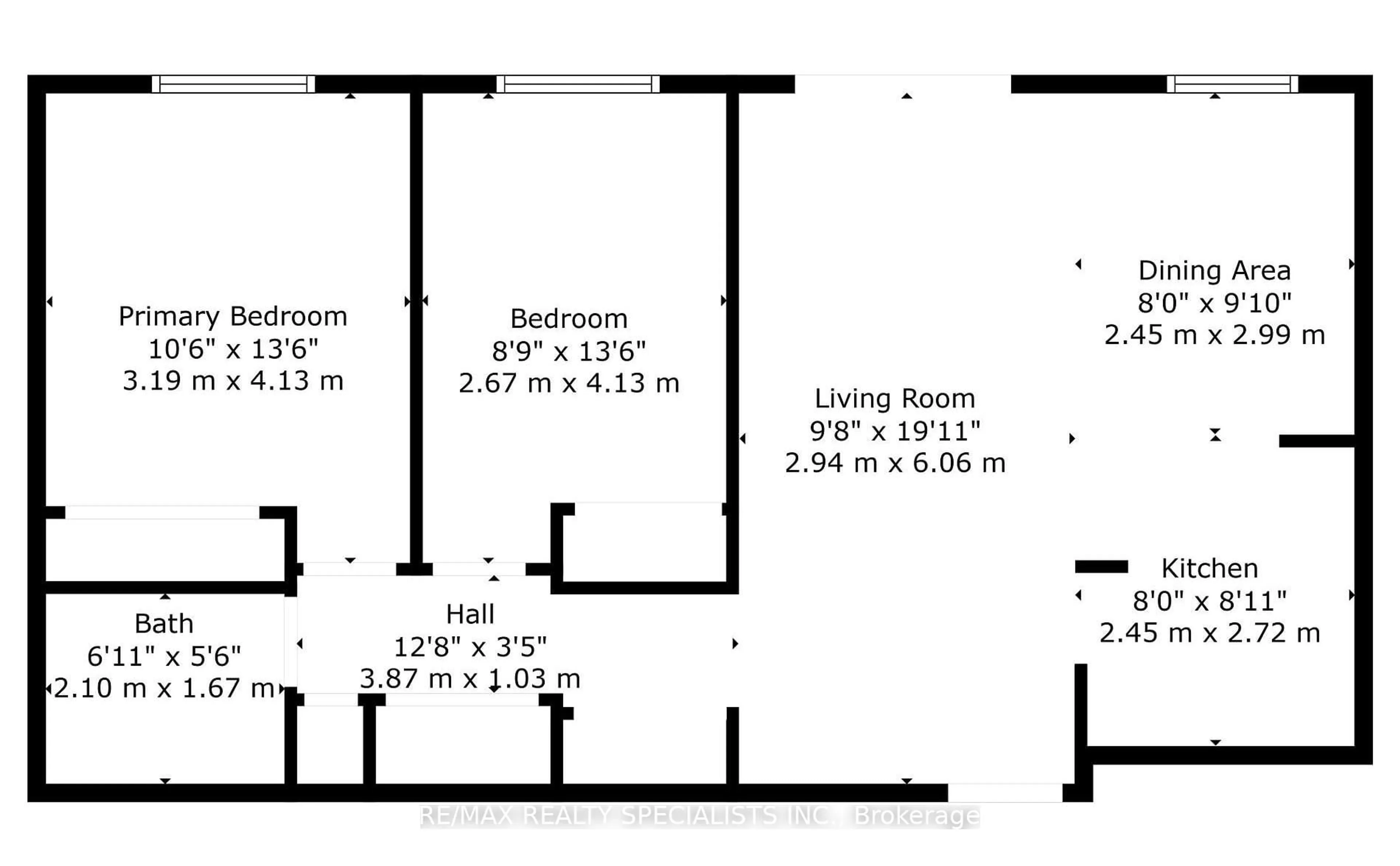 Floor plan for 24 Ransom St #306, Halton Hills Ontario L7J 1R9