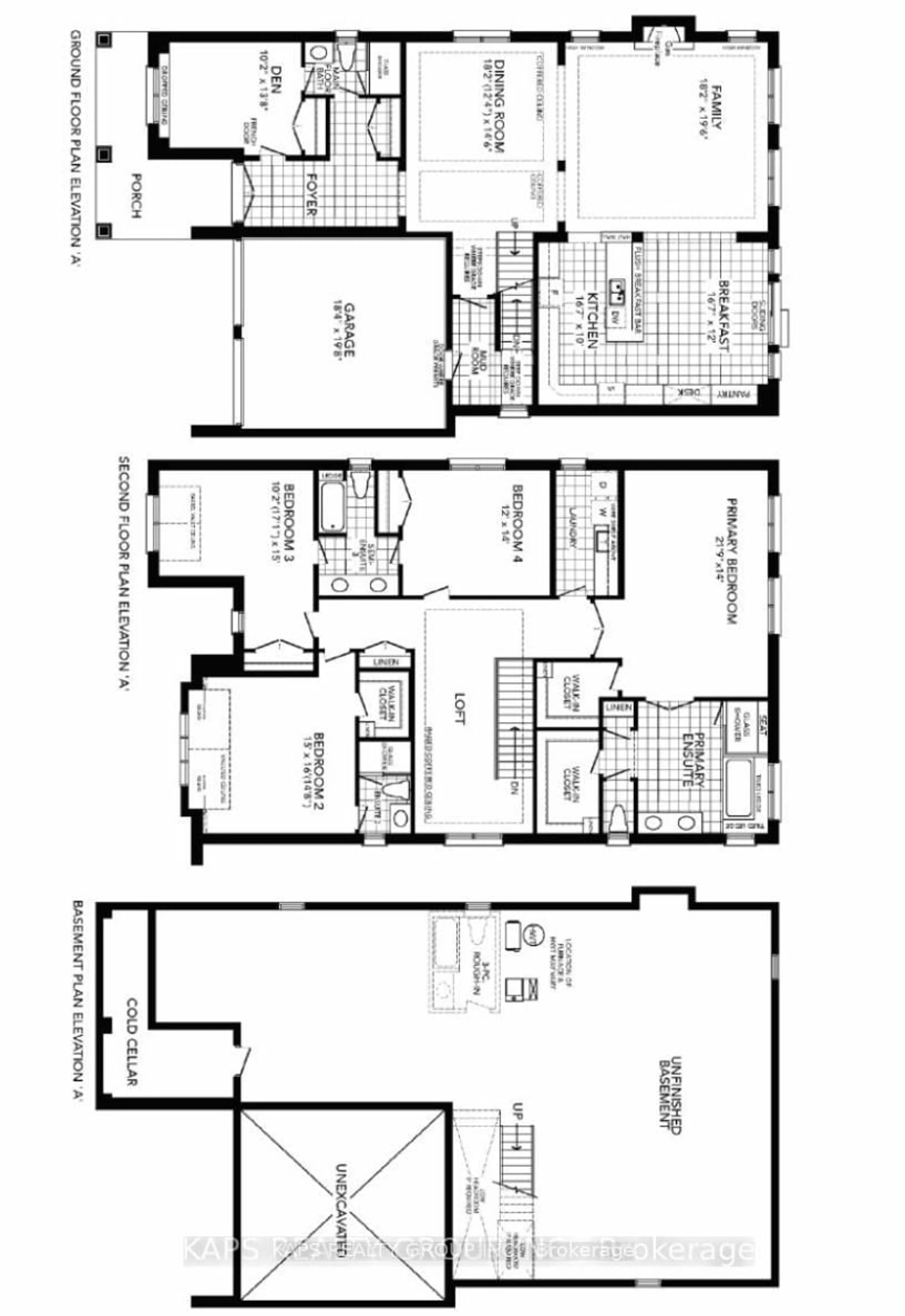 Floor plan for 85 Donald Stewart Rd, Brampton Ontario L7A 0C3