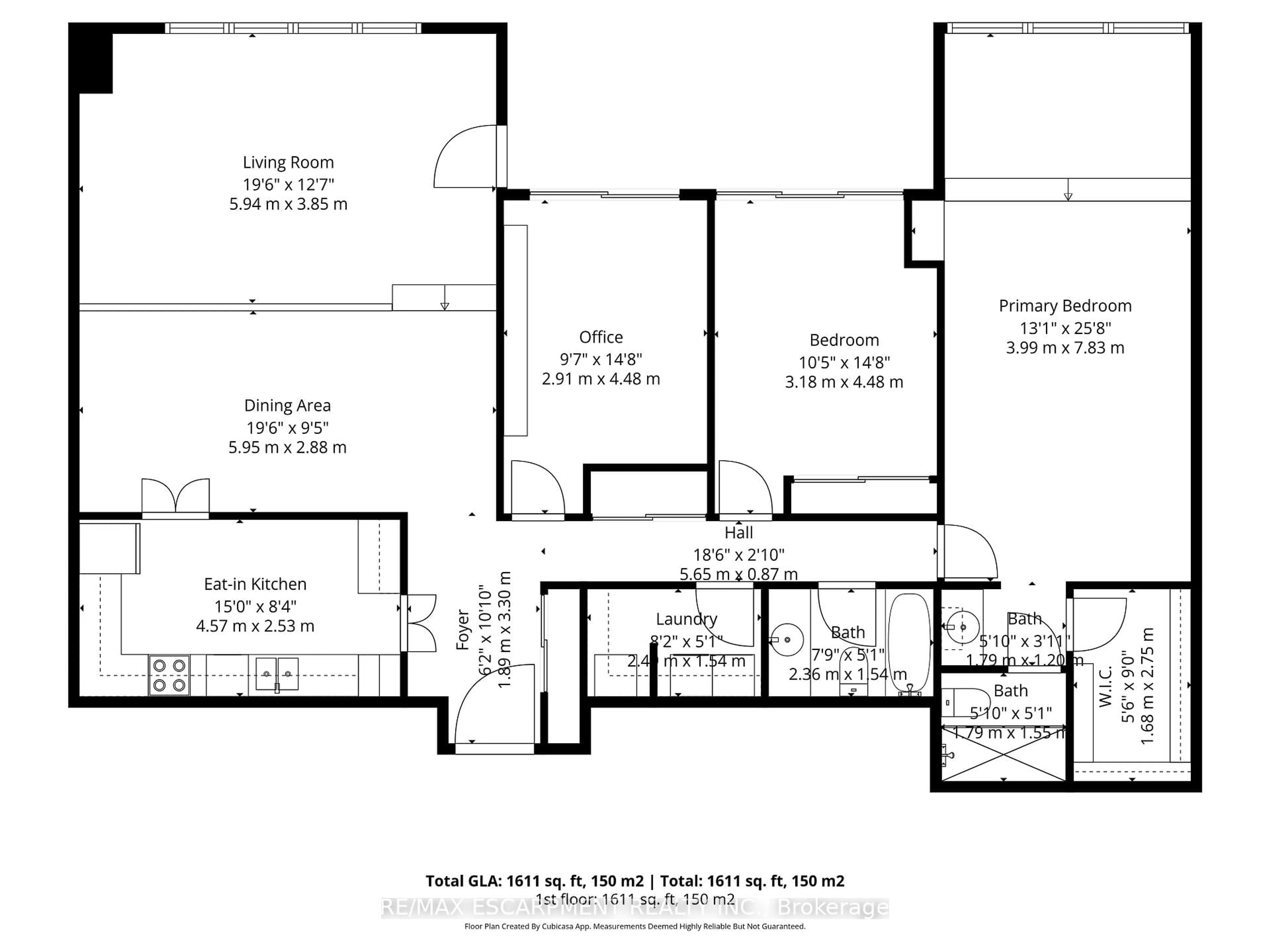 Floor plan for 2185 Marine Dr #1104, Oakville Ontario L6L 5L6