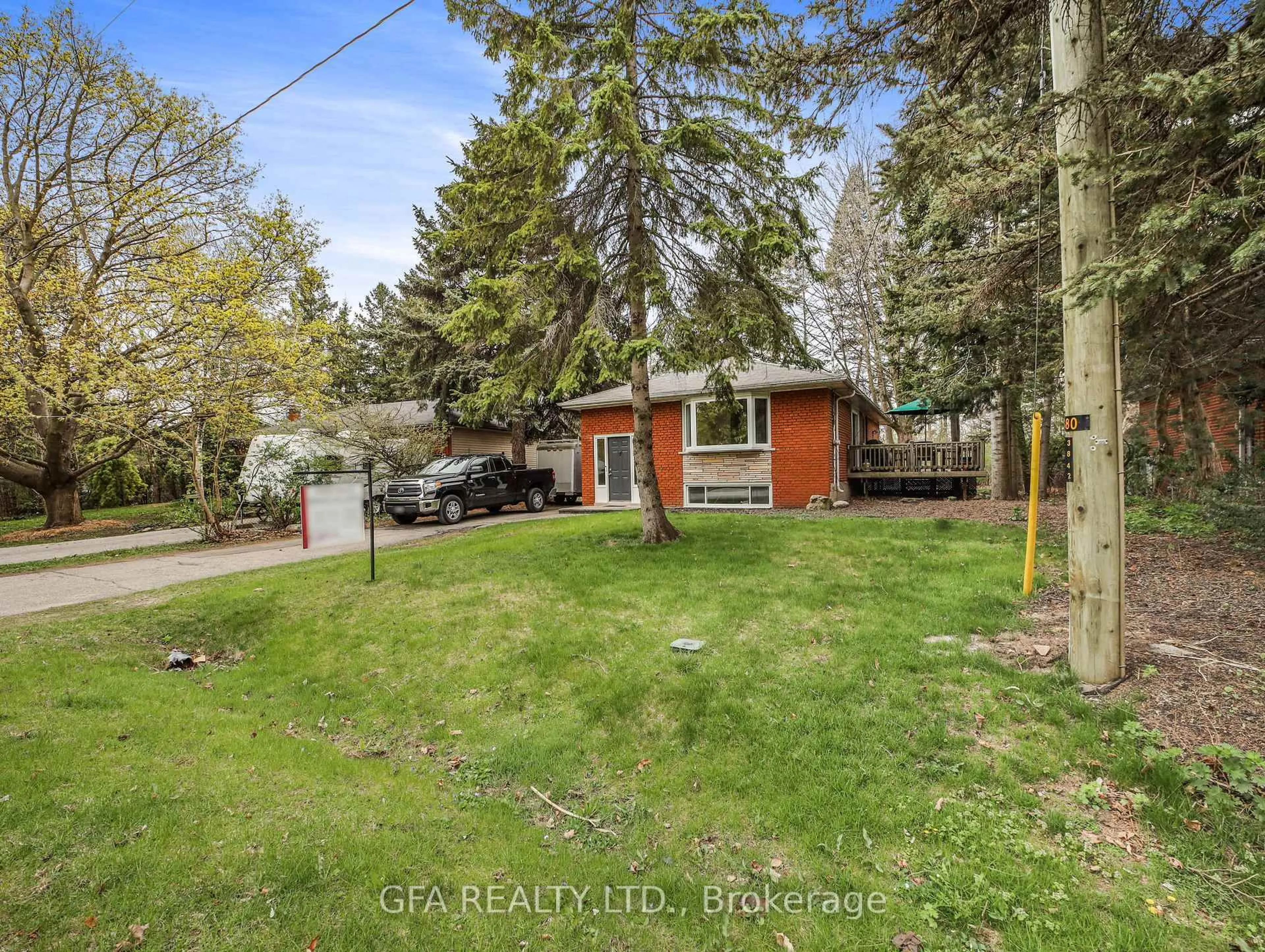 A pic from outside/outdoor area/front of a property/back of a property/a pic from drone, forest/trees view for 1169 Cynthia Lane, Oakville Ontario L6J 2W2