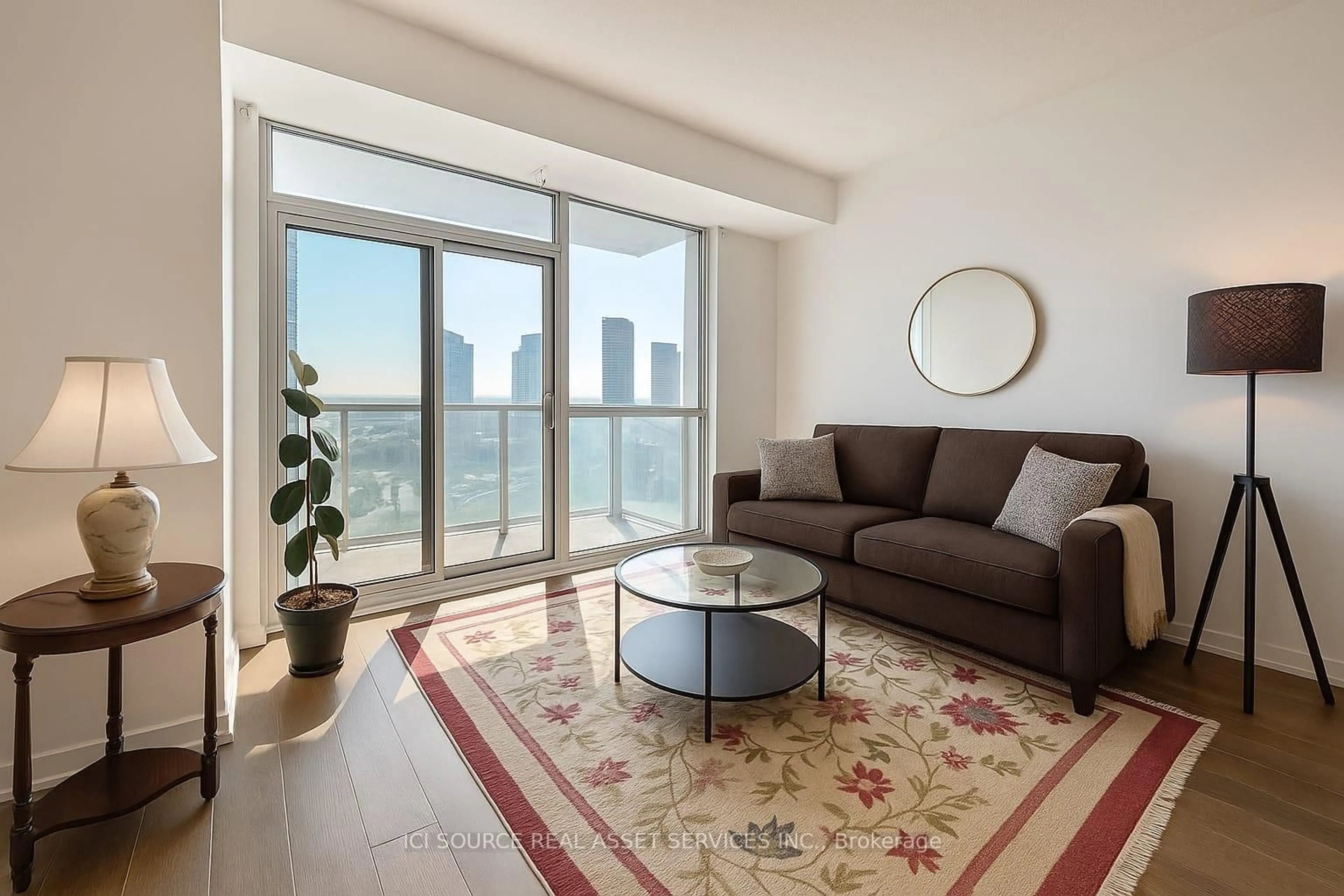 Living room with furniture, unknown for 16 Brookers Lane #3008, Toronto Ontario M8V 0A5