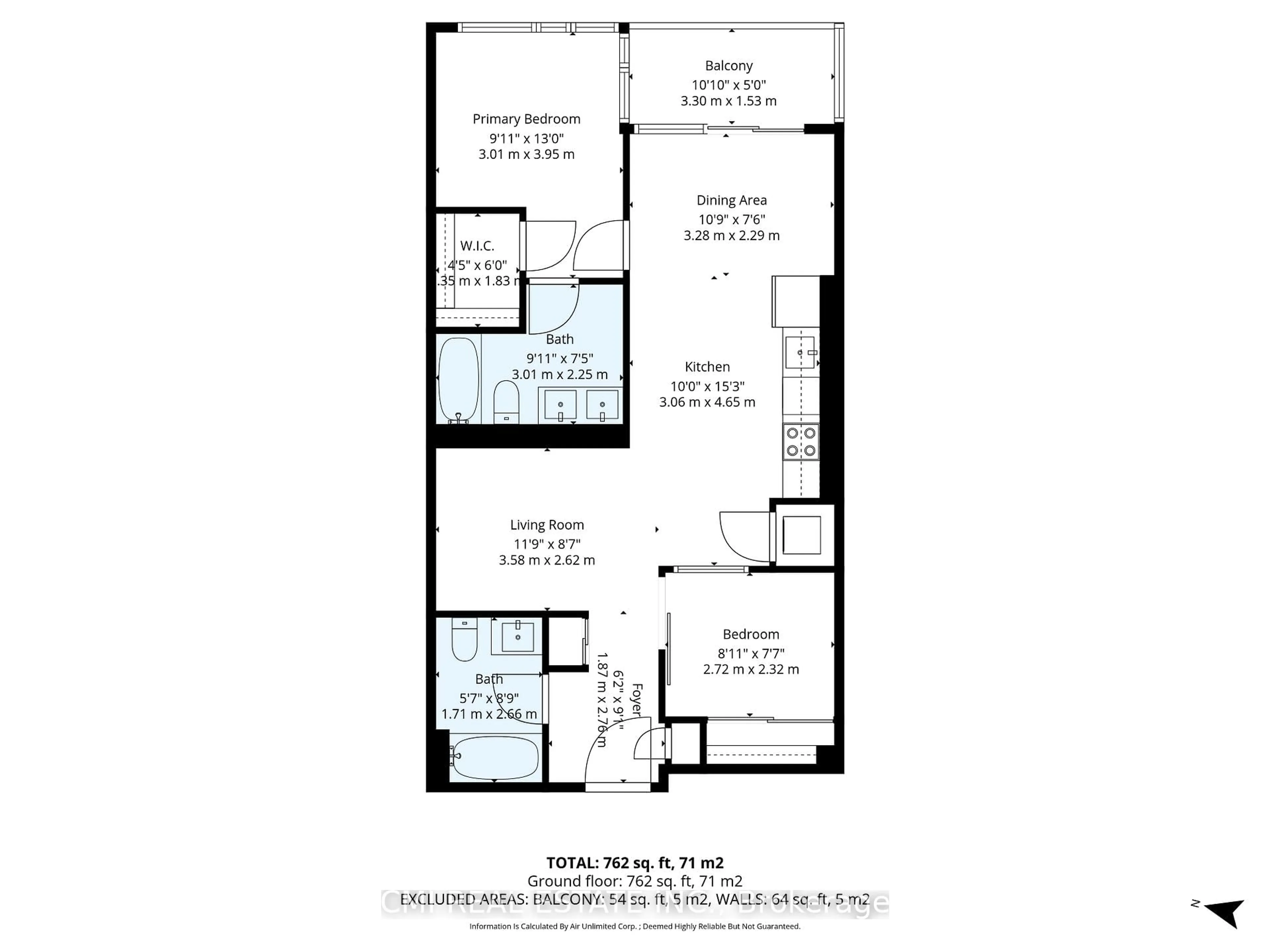 Floor plan for 859 The Queensway #623, Toronto Ontario M8Z 1N8