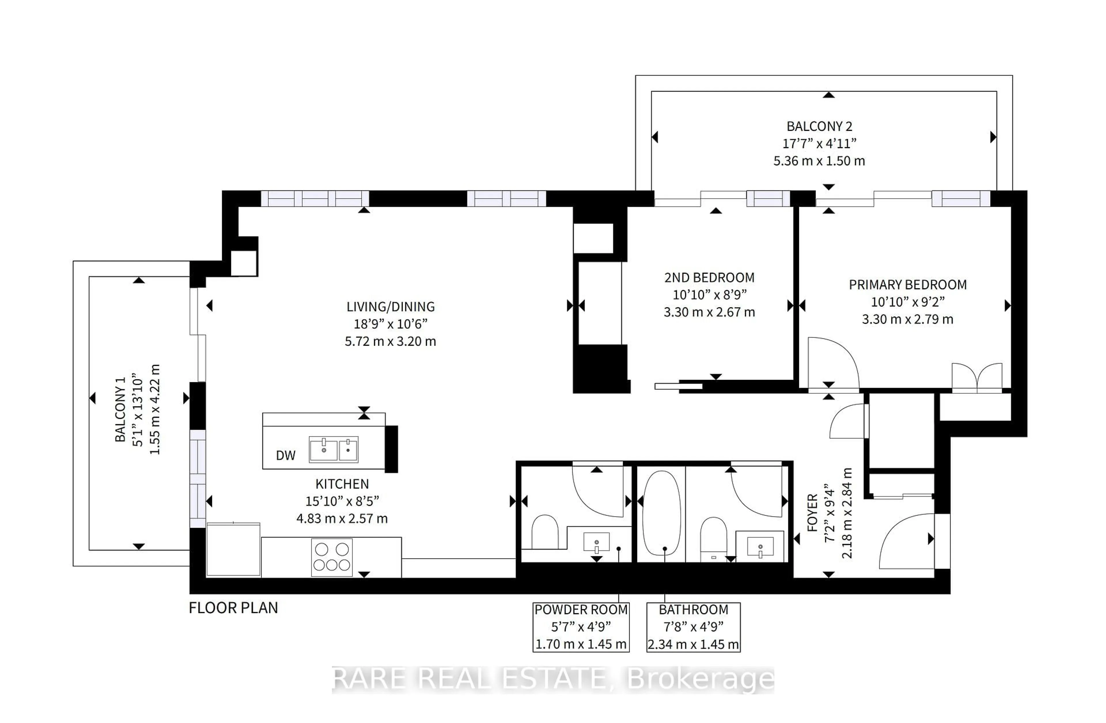 Floor plan for 2119 Lake Shore Blvd #703, Toronto Ontario M8V 4E8
