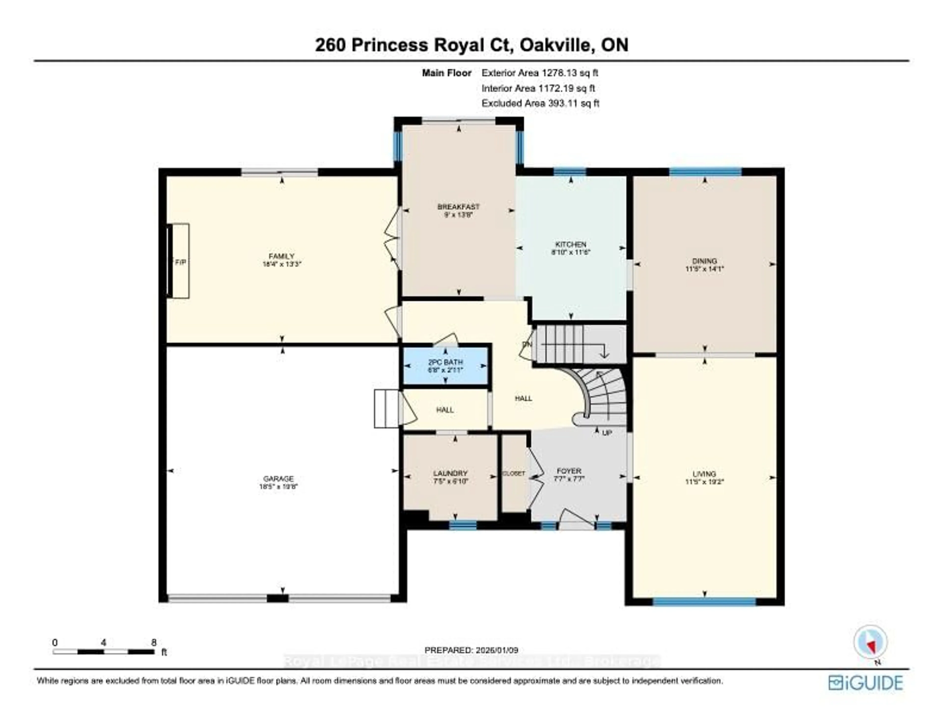 Floor plan for 260 Princess Royal Crt, Oakville Ontario L6H 3A5