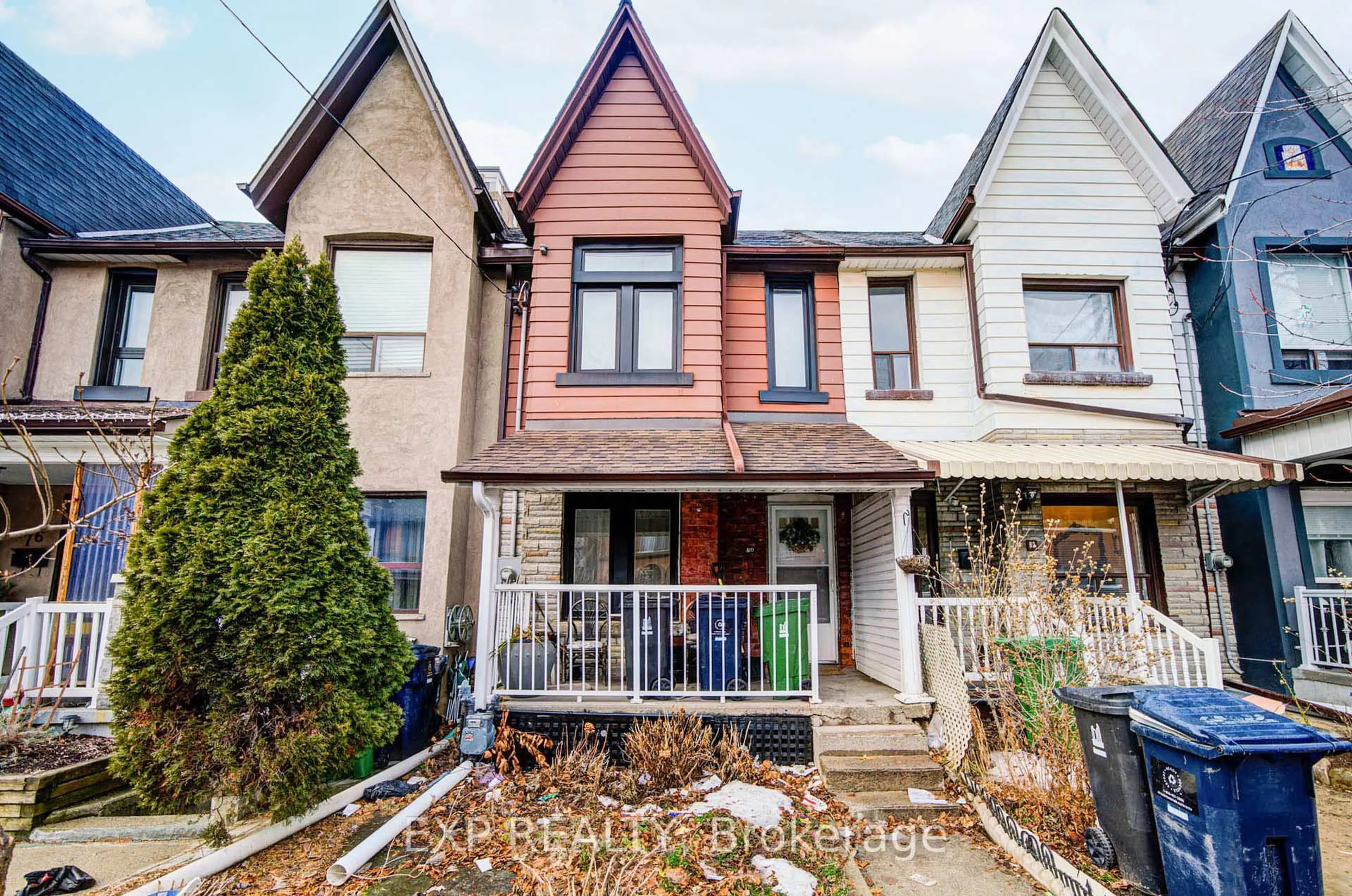 Home with brick exterior material, street for 80 Uxbridge Ave, Toronto Ontario M6N 2Y2