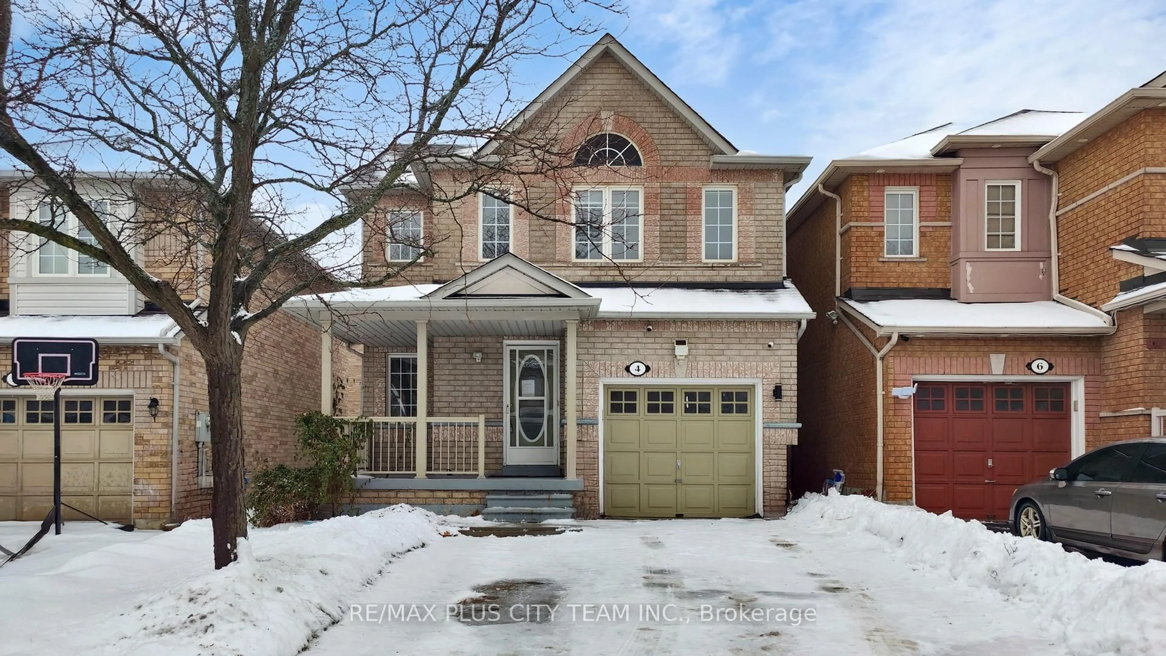Home with brick exterior material, street for 4 Slessor Lane, Brampton Ontario L6P 1M3