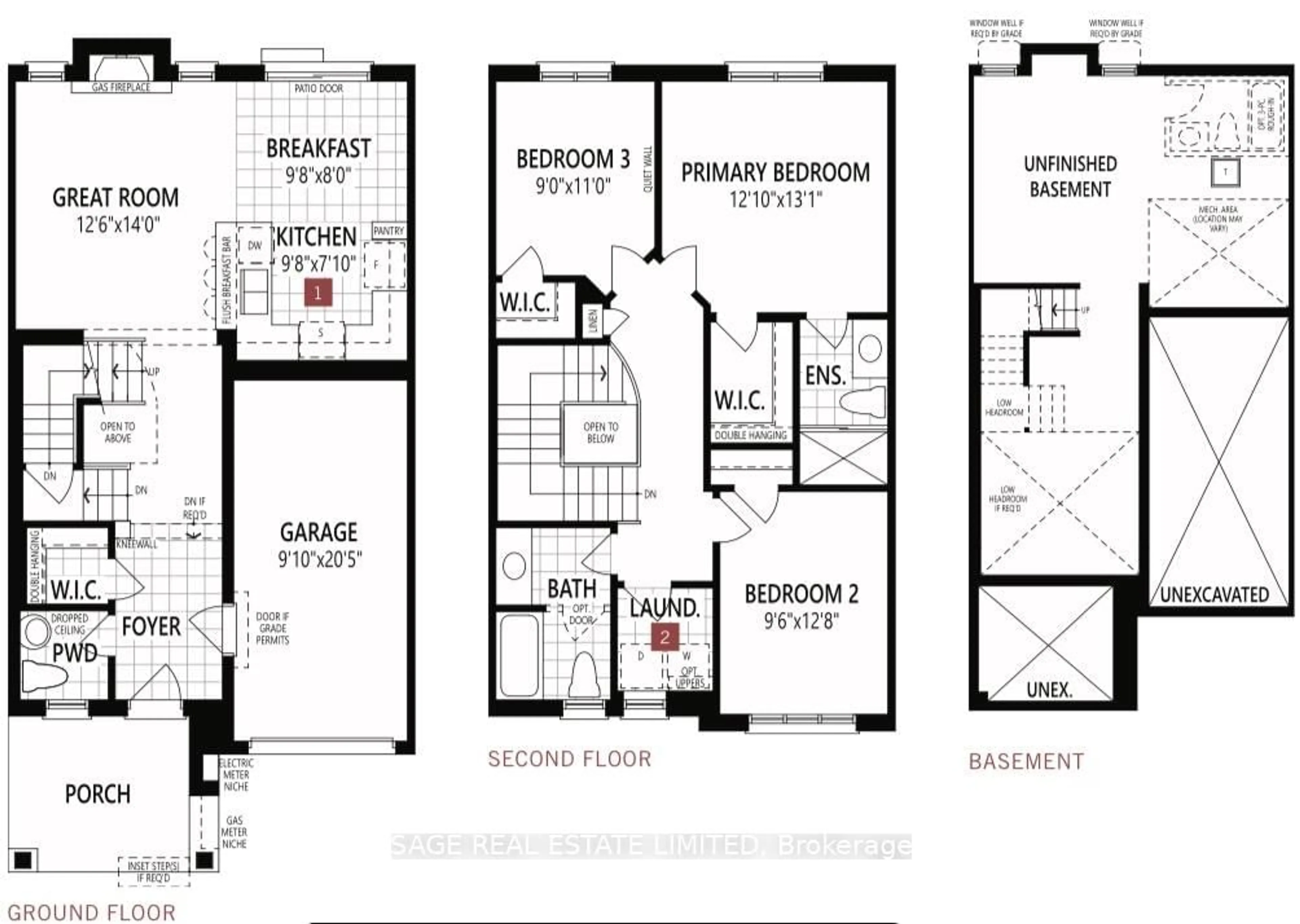 Floor plan for 1826 Thames Circ, Milton Ontario L9E 2A4