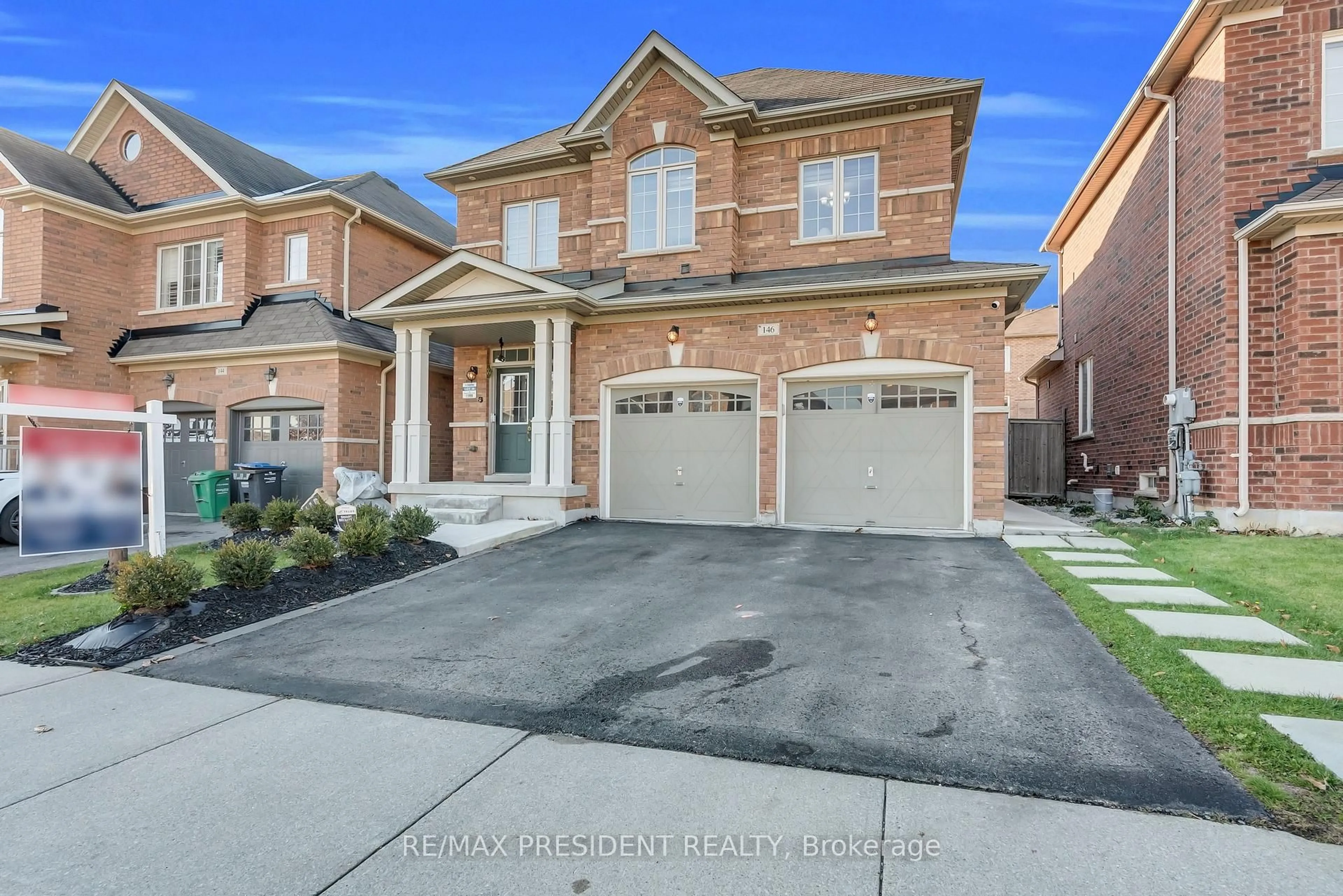 Home with brick exterior material, street for 146 George Robinson Dr, Brampton Ontario L6Y 2X6