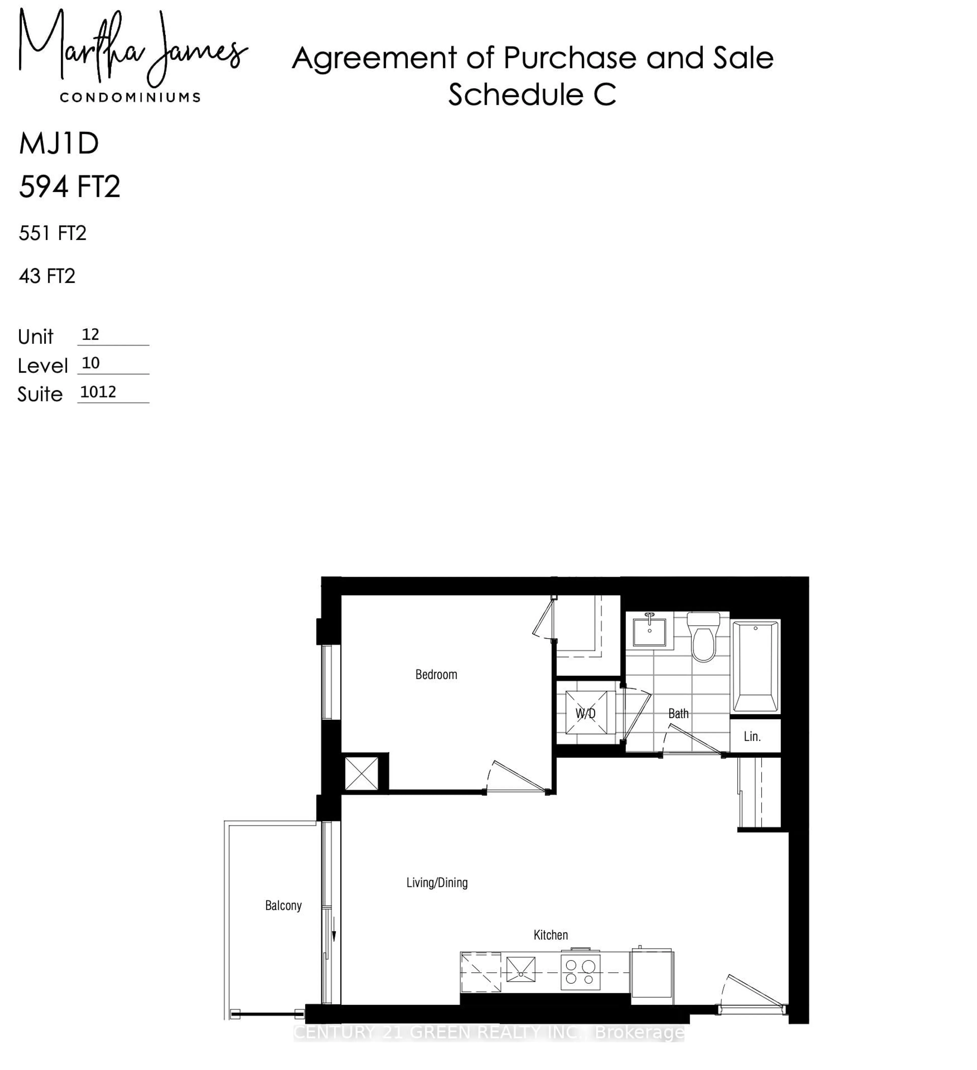 Floor plan for 2088 James St #1002, Burlington Ontario L7R 0H2