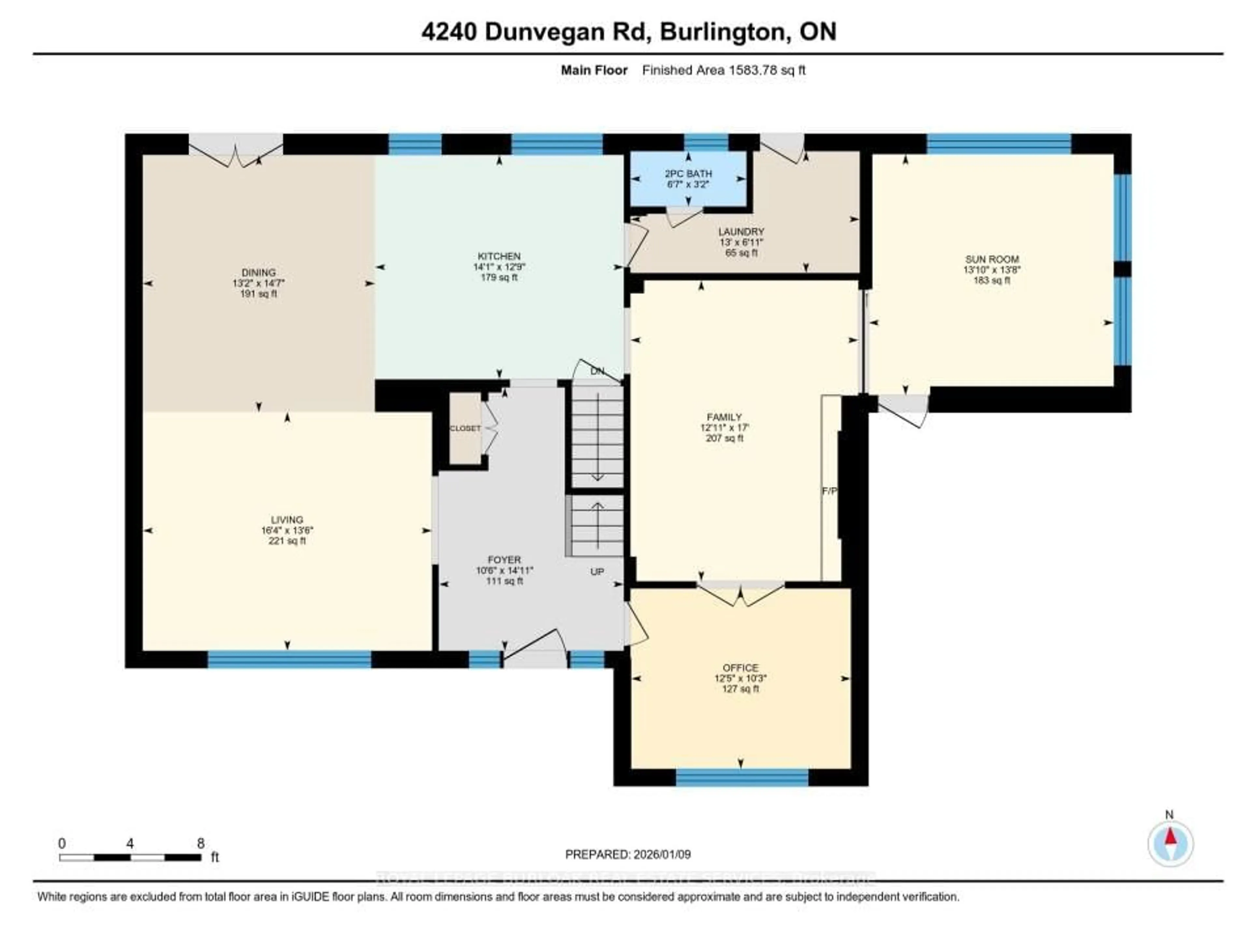 Floor plan for 4240 Dunvegan Rd, Burlington Ontario L7L 1P8
