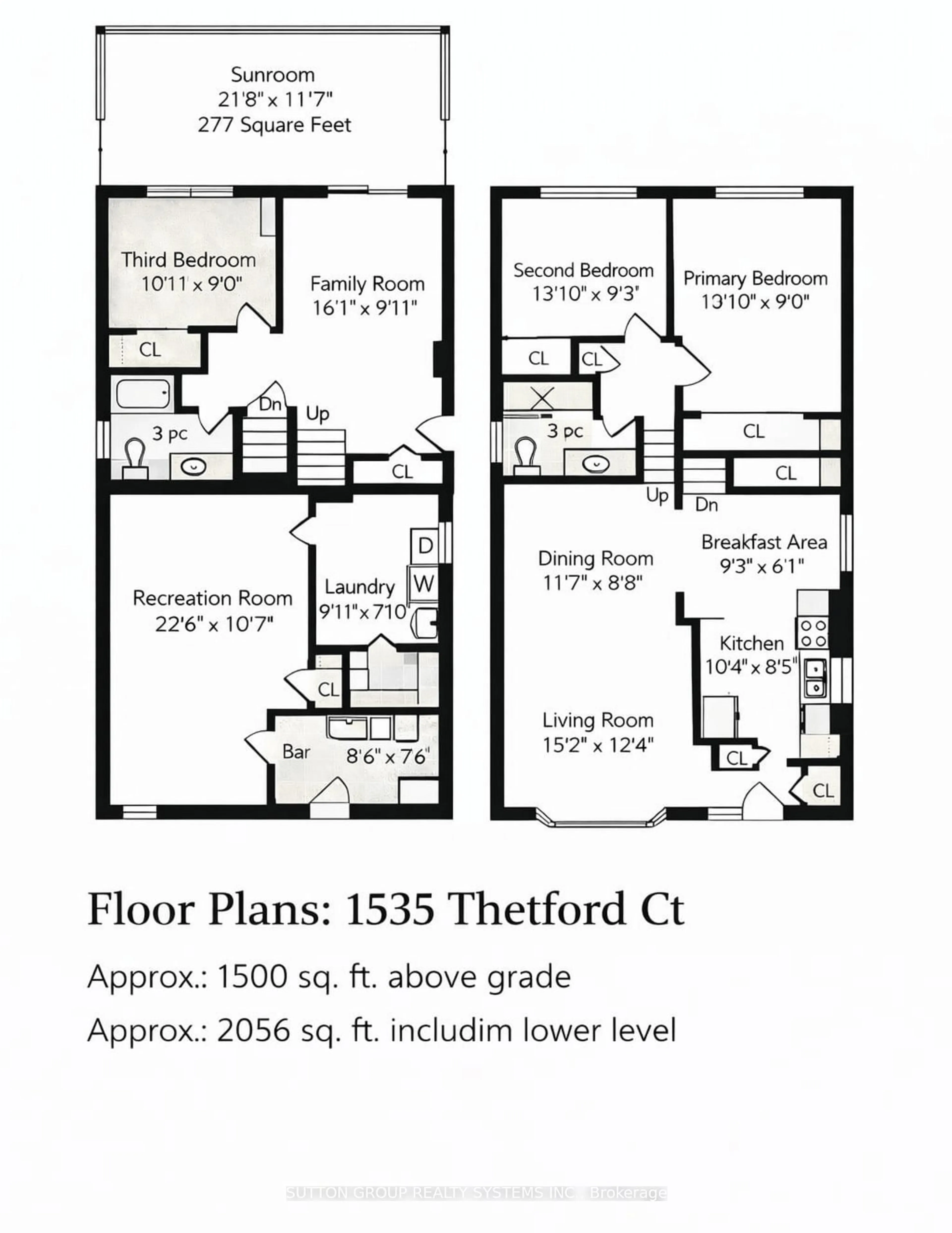 Floor plan for 1535 Thetford Crt, Mississauga Ontario L5J 3N2